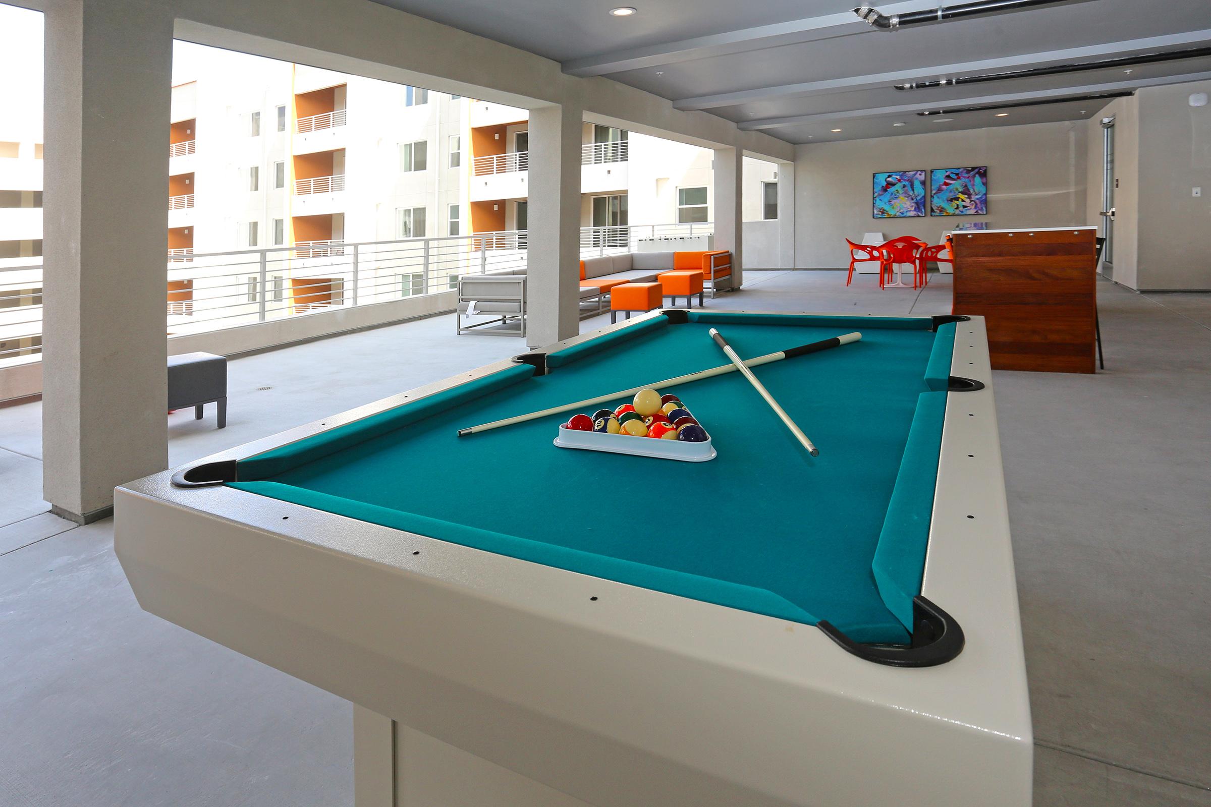 a pool table