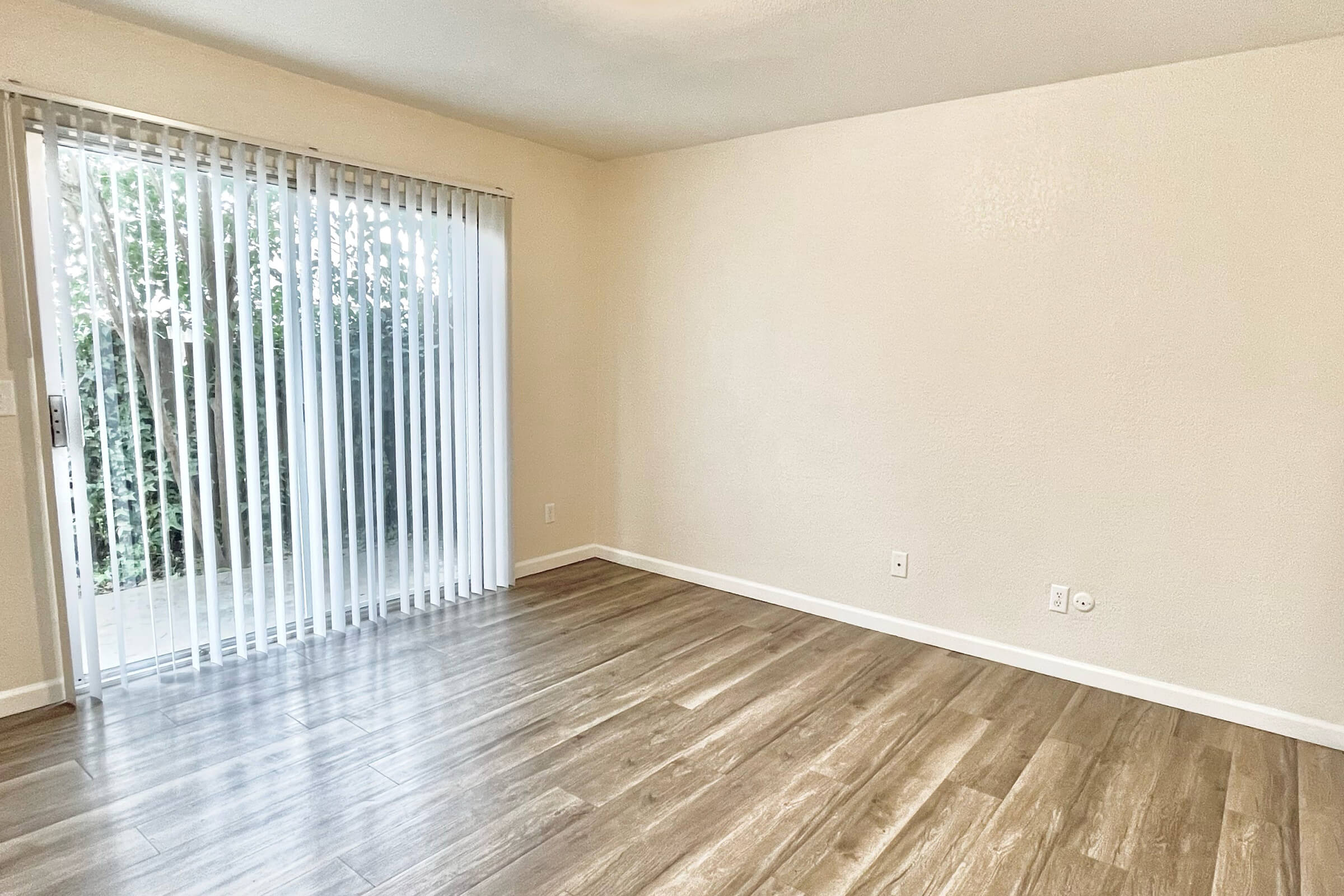 a room with a wood floor