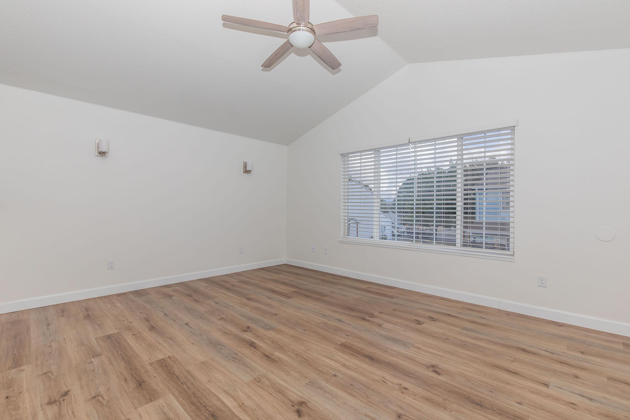 a room with a wood floor