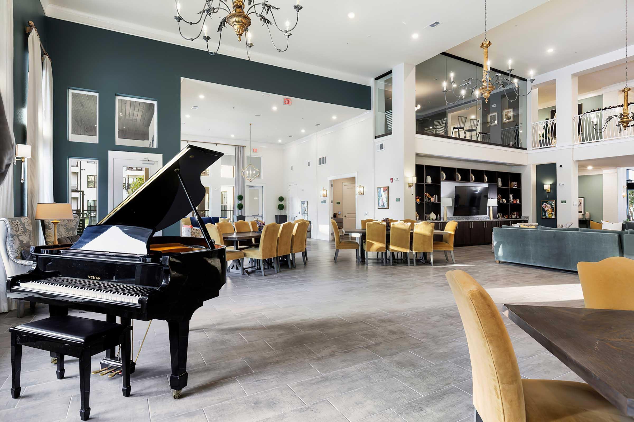 a piano in a room