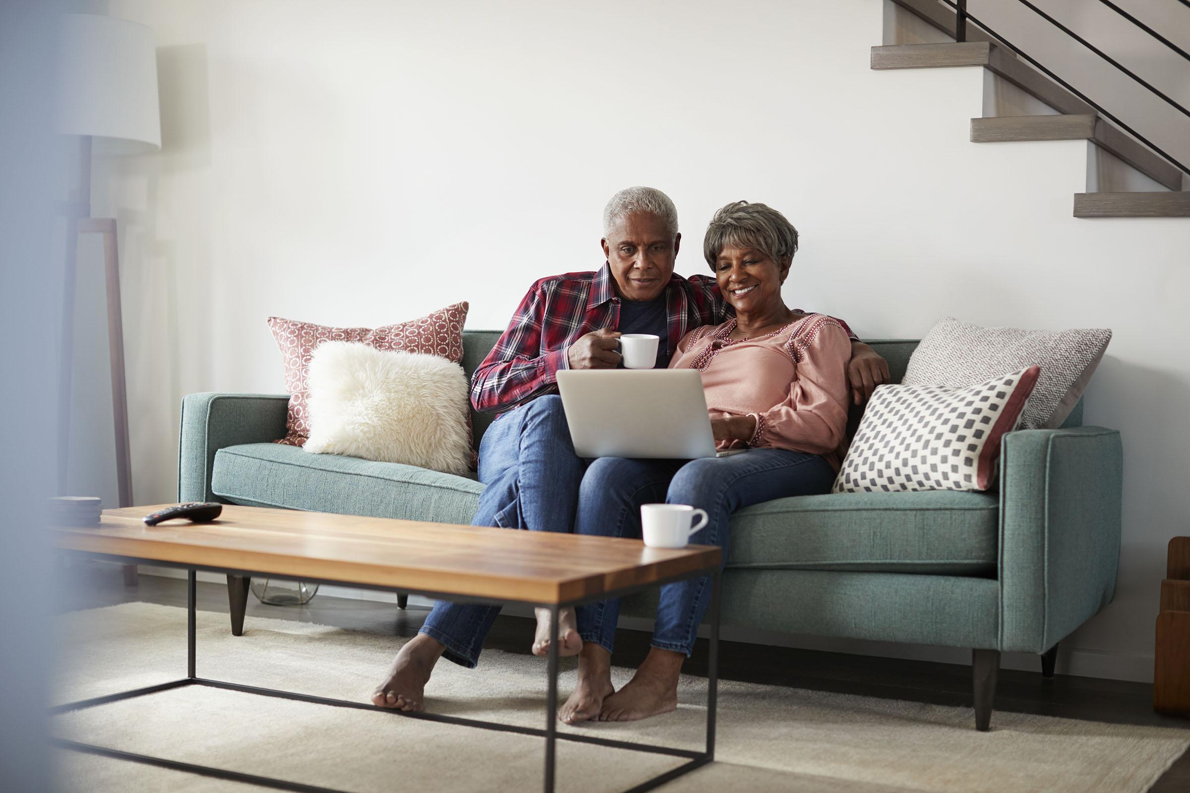 a person sitting in a living room