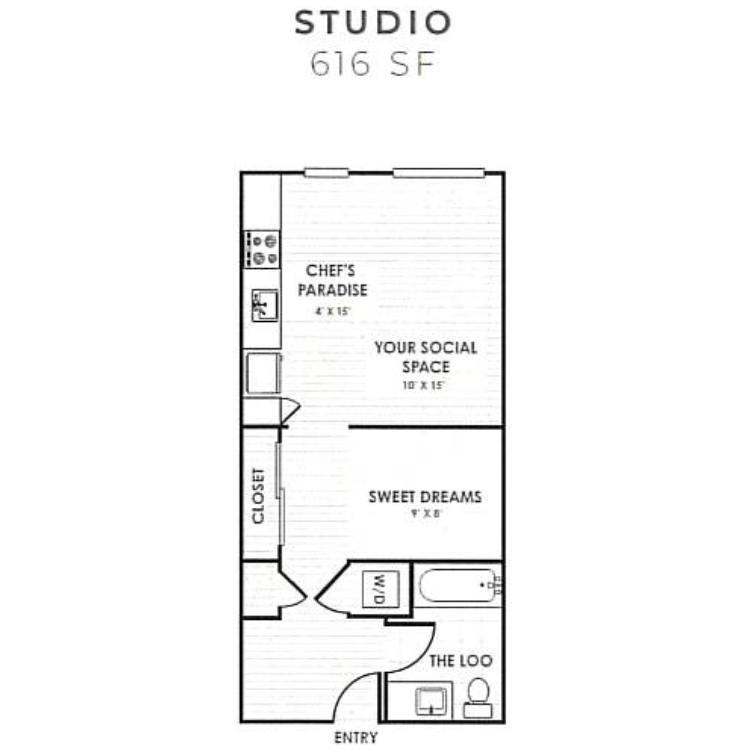 Studio B floor plan