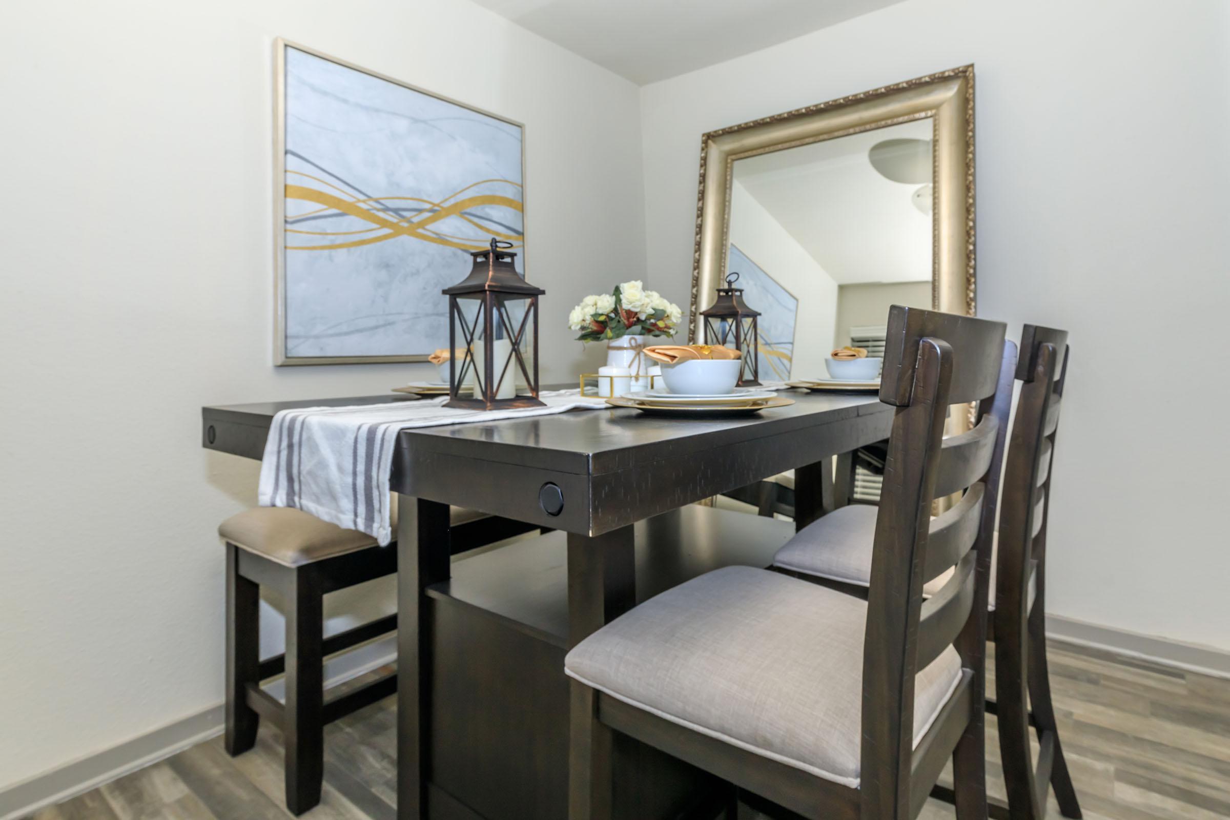 a dining room table