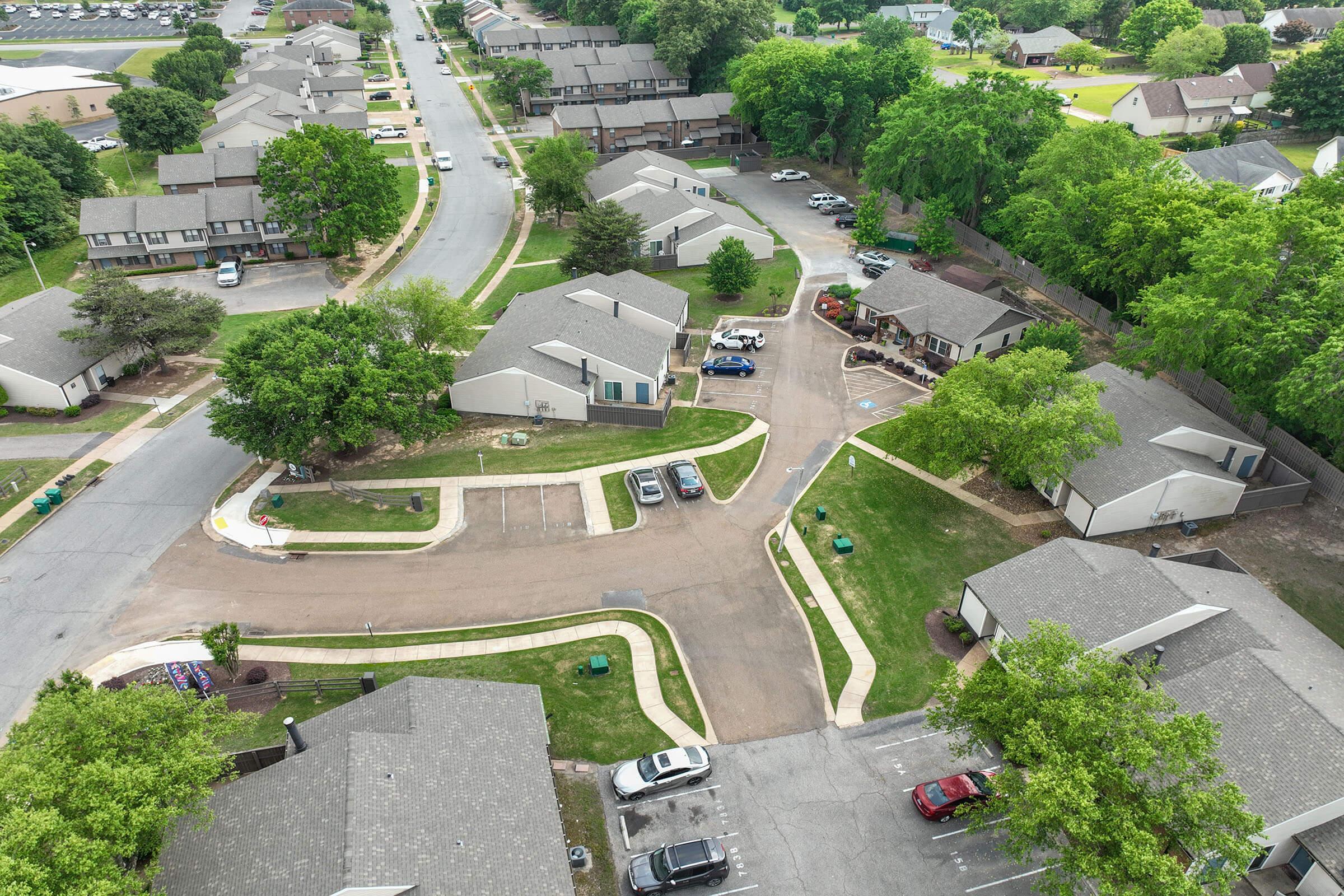 A Bird's Eye View of University Village at Walker Road Apartments