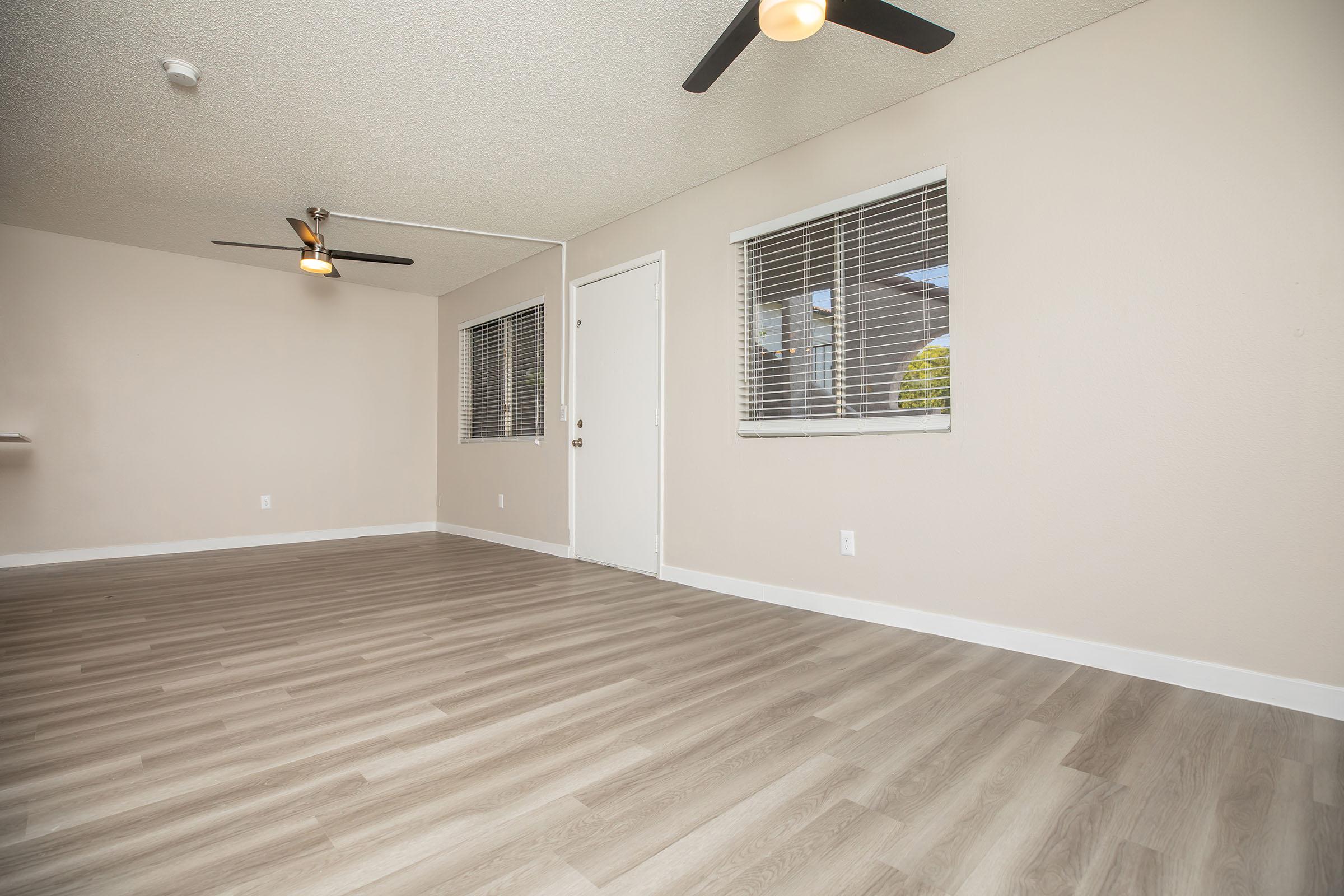 a room with a wood floor