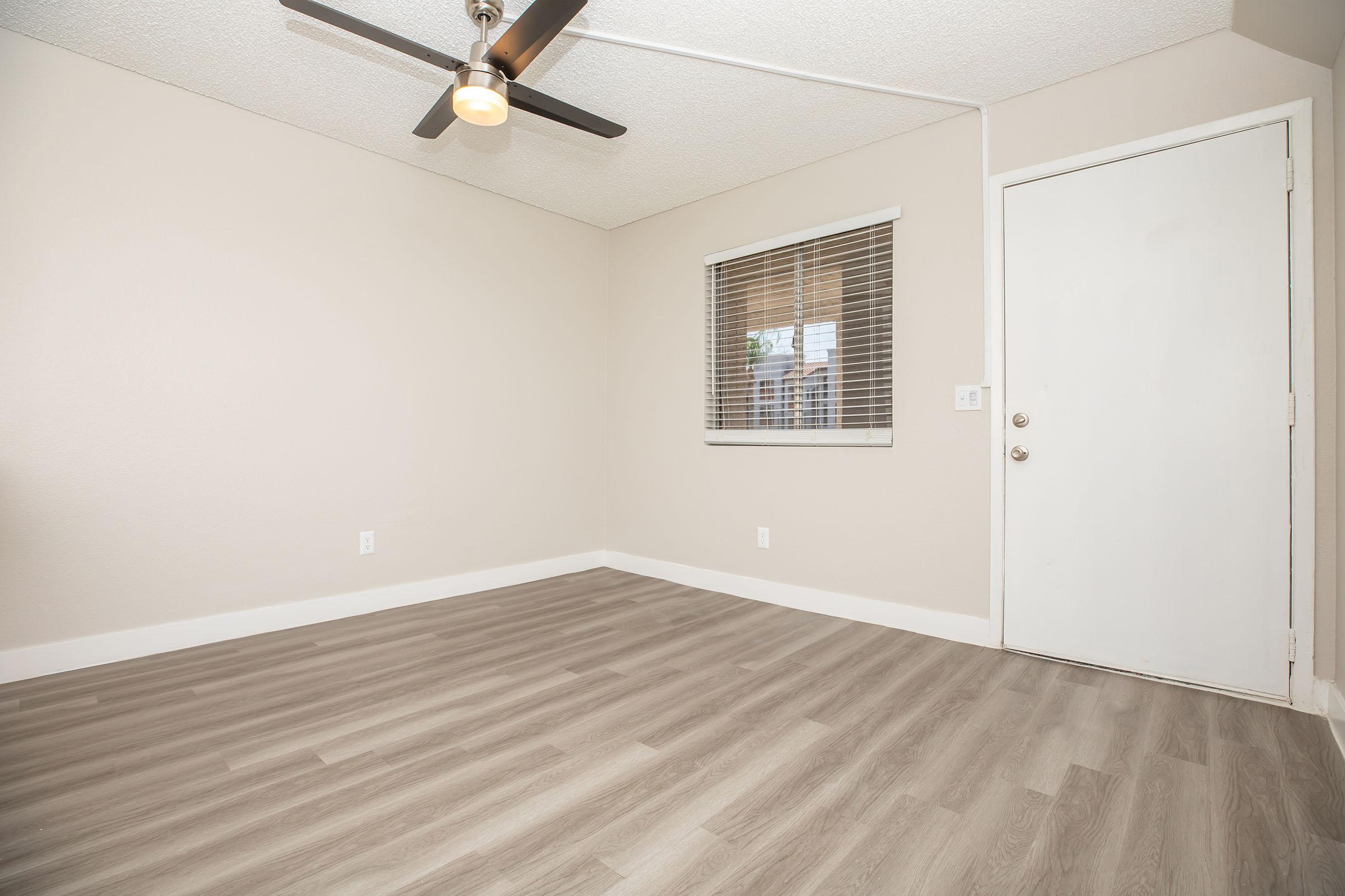 a room with a wood floor