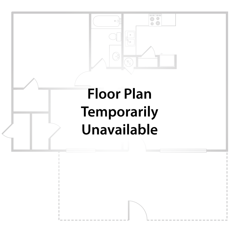 The Flats at Moores Run 1 Bedroom floor plan image