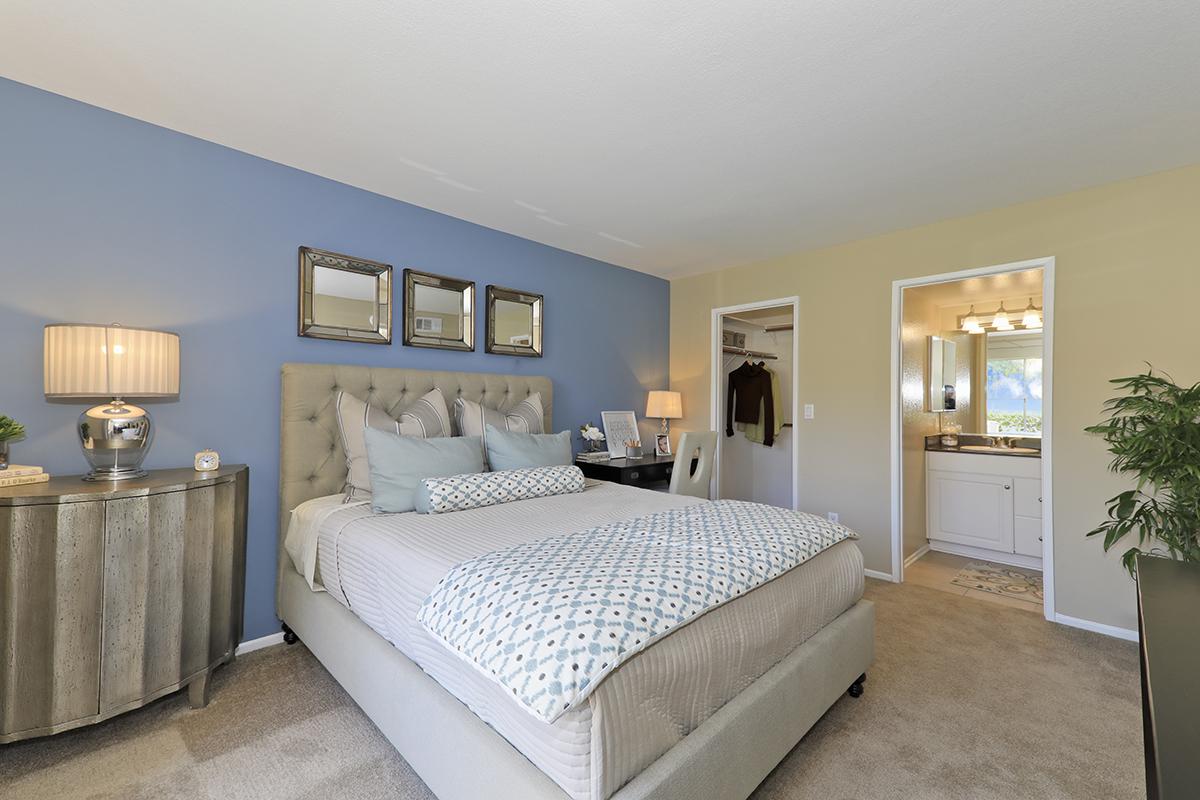 Bedroom with white bedding