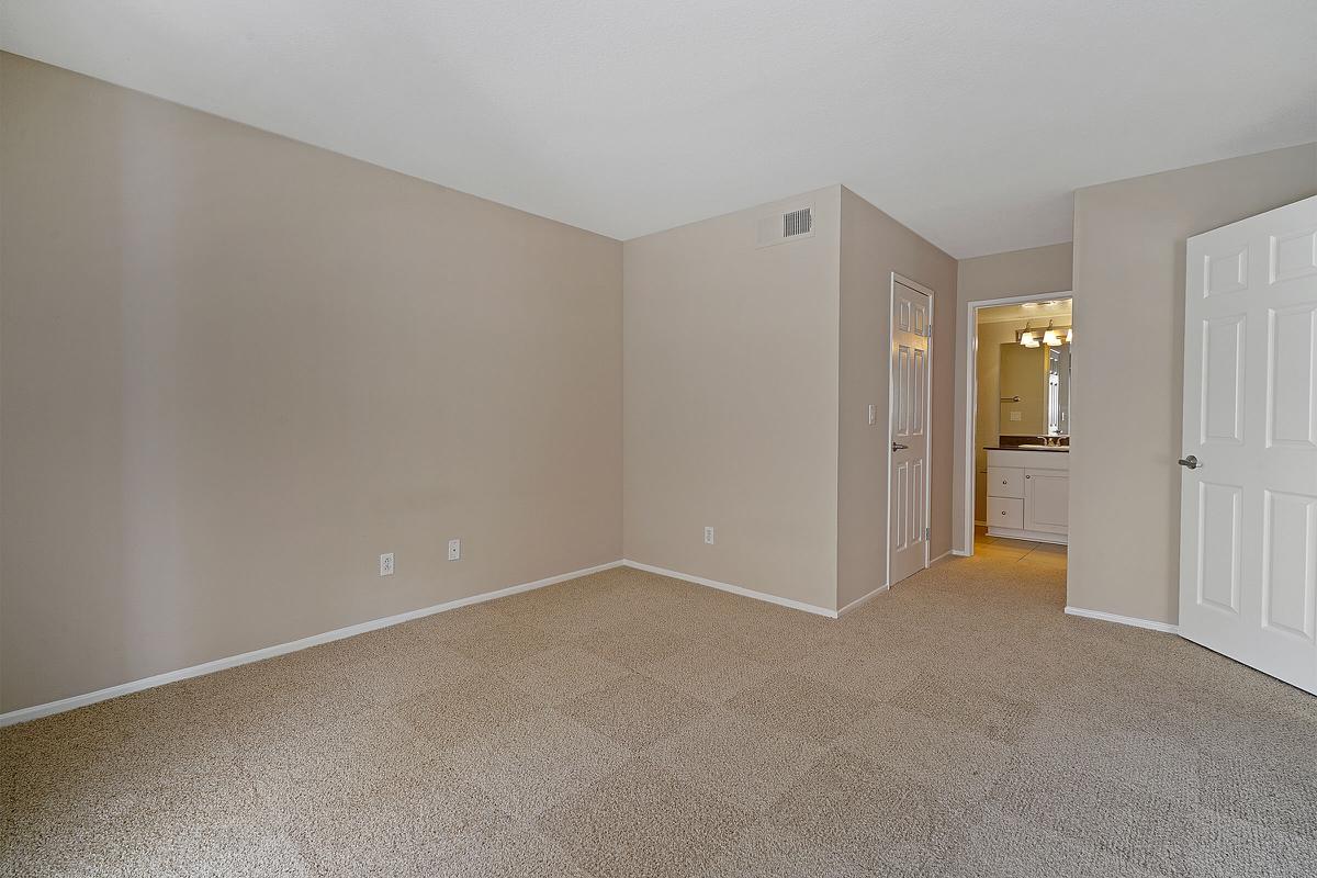 Bedroom with carpet