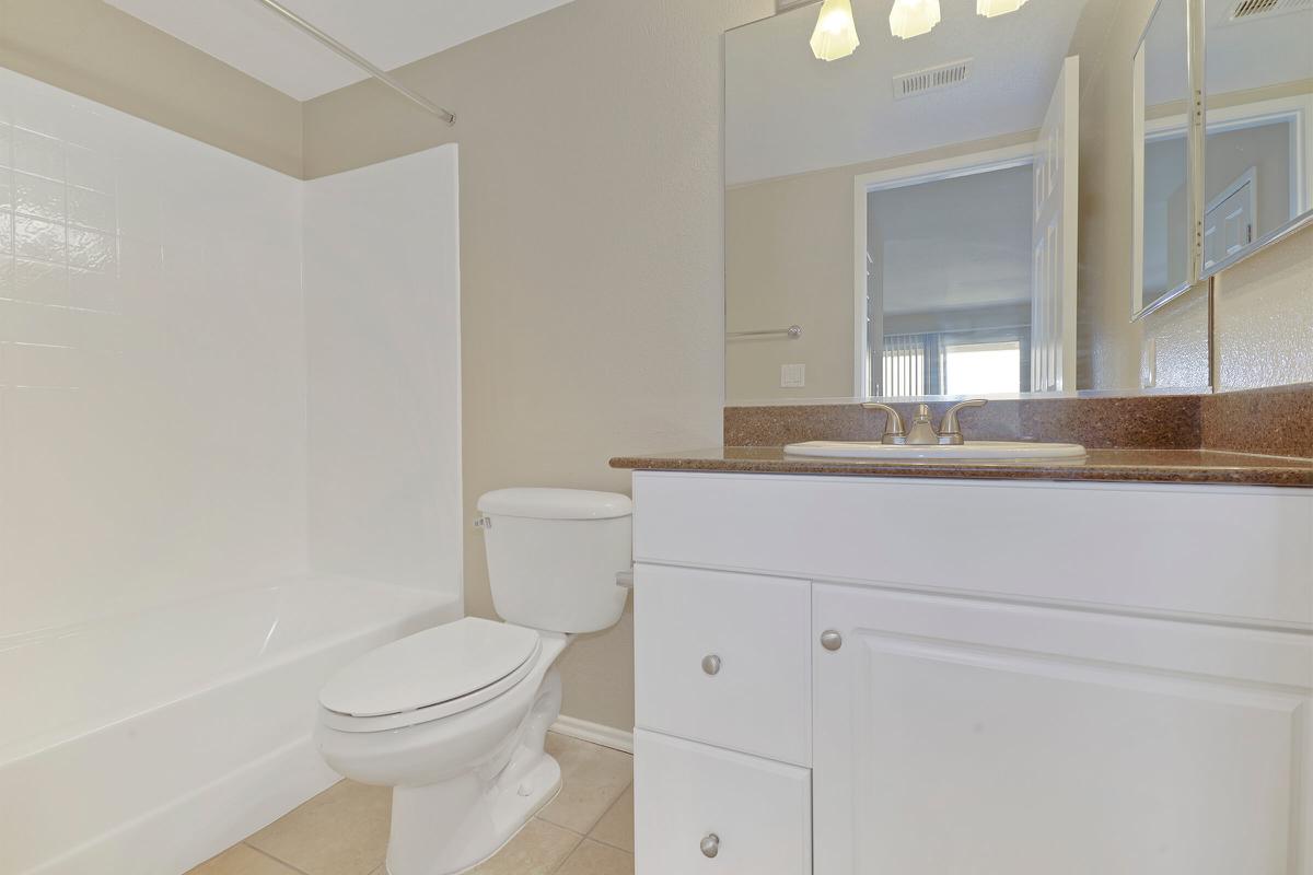 Vacant bathroom with tile flooring