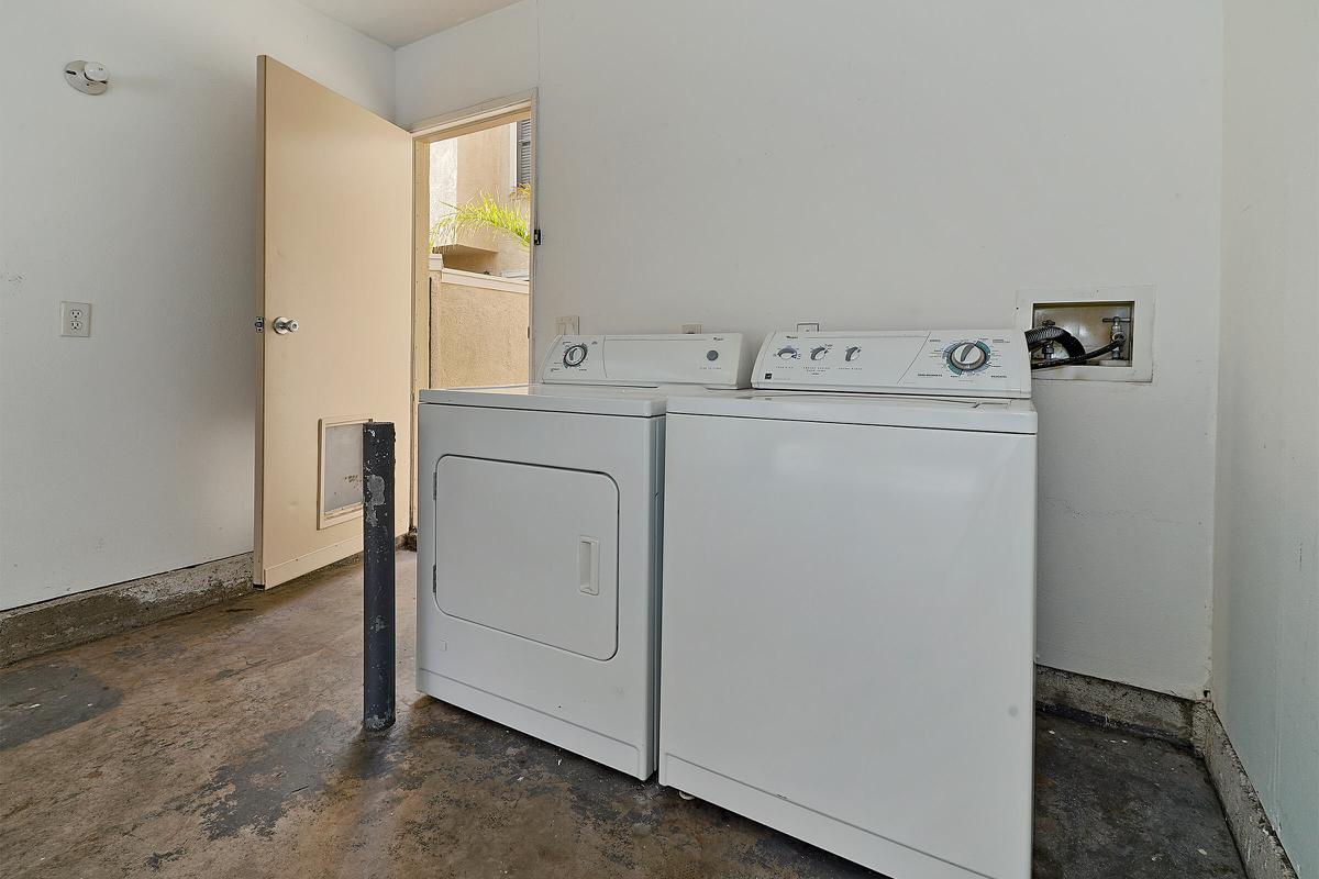 Washer and dryer in garage