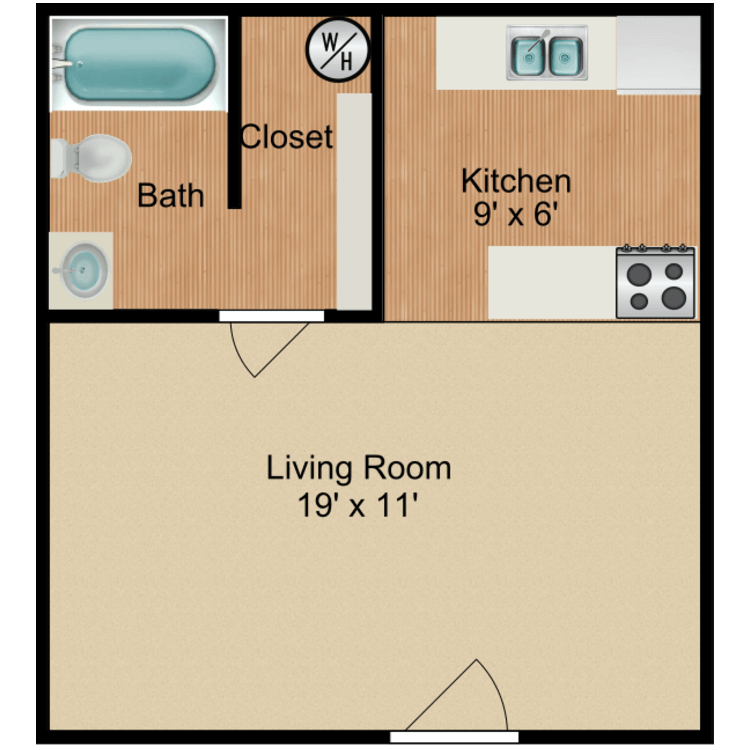 Floor plan image of Efficiency