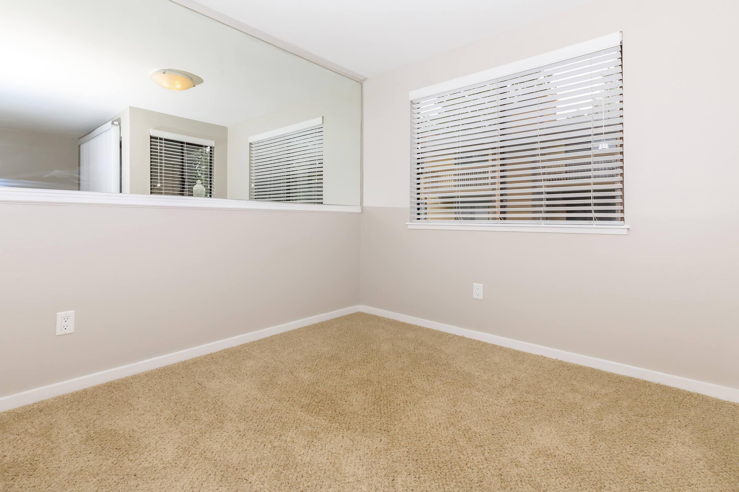 a room with a large window