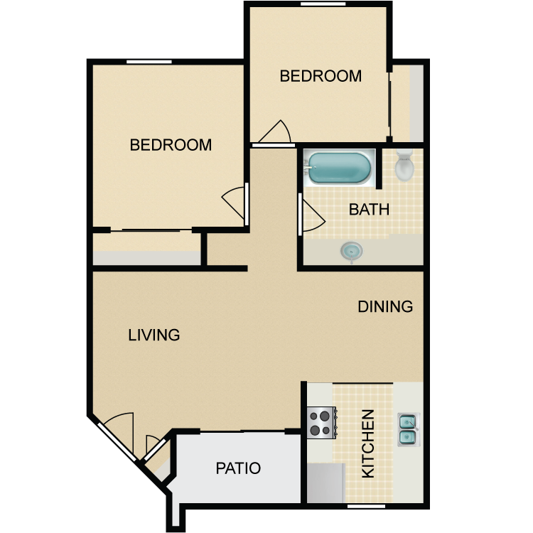 Floor plan image of The Ponderosa, Downstairs