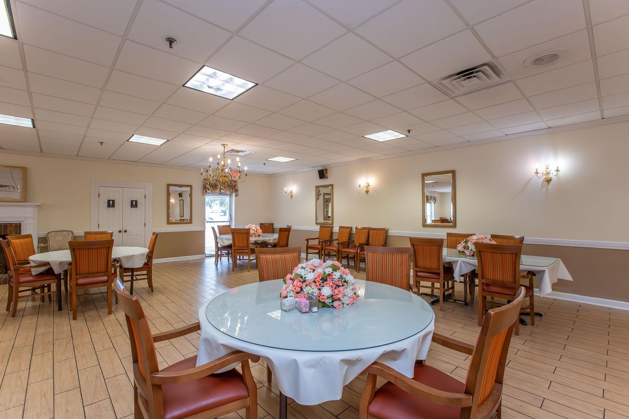 a dining room table