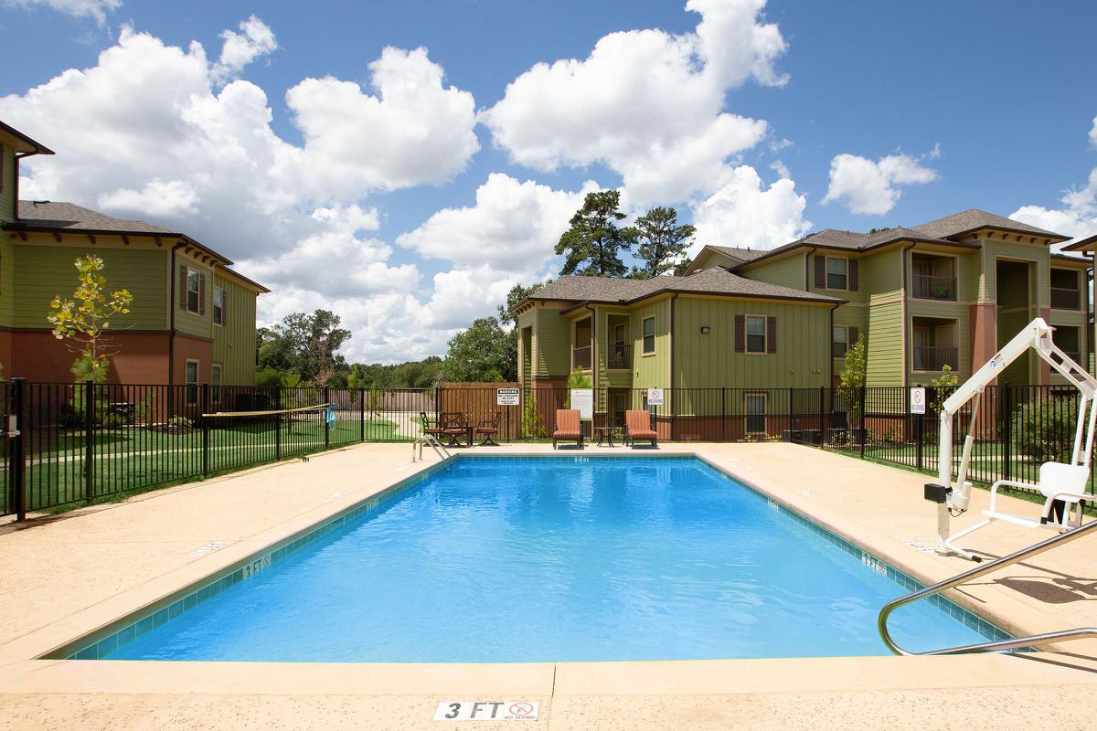 a small house in a pool