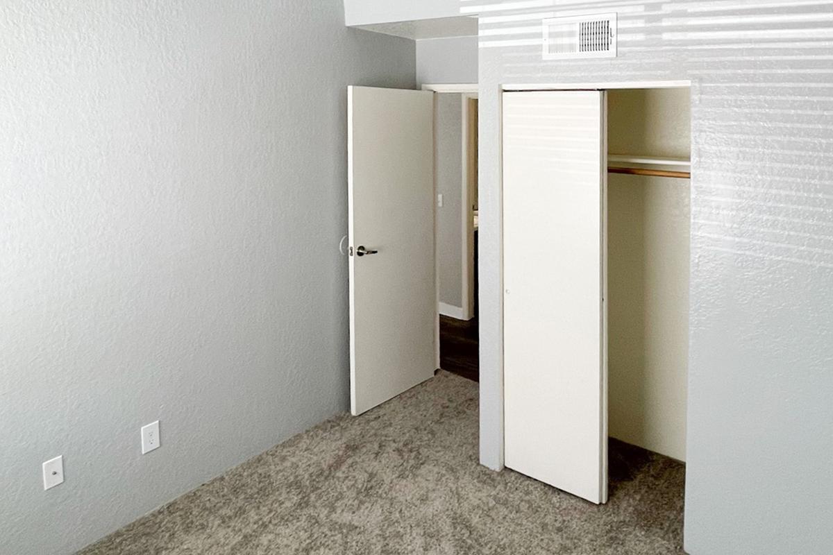 a double door in a room