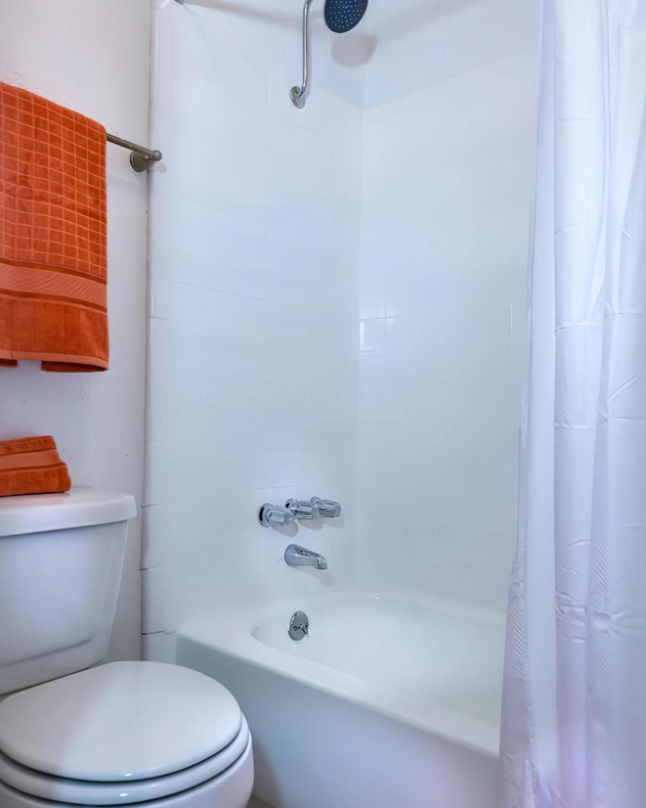 a shower in a small room