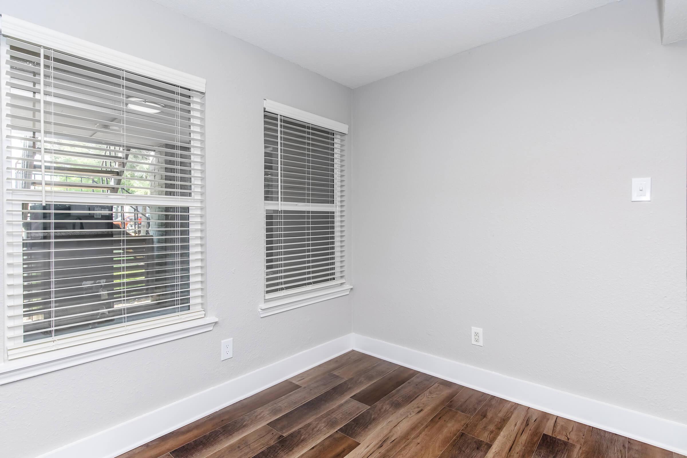 a room with a large window