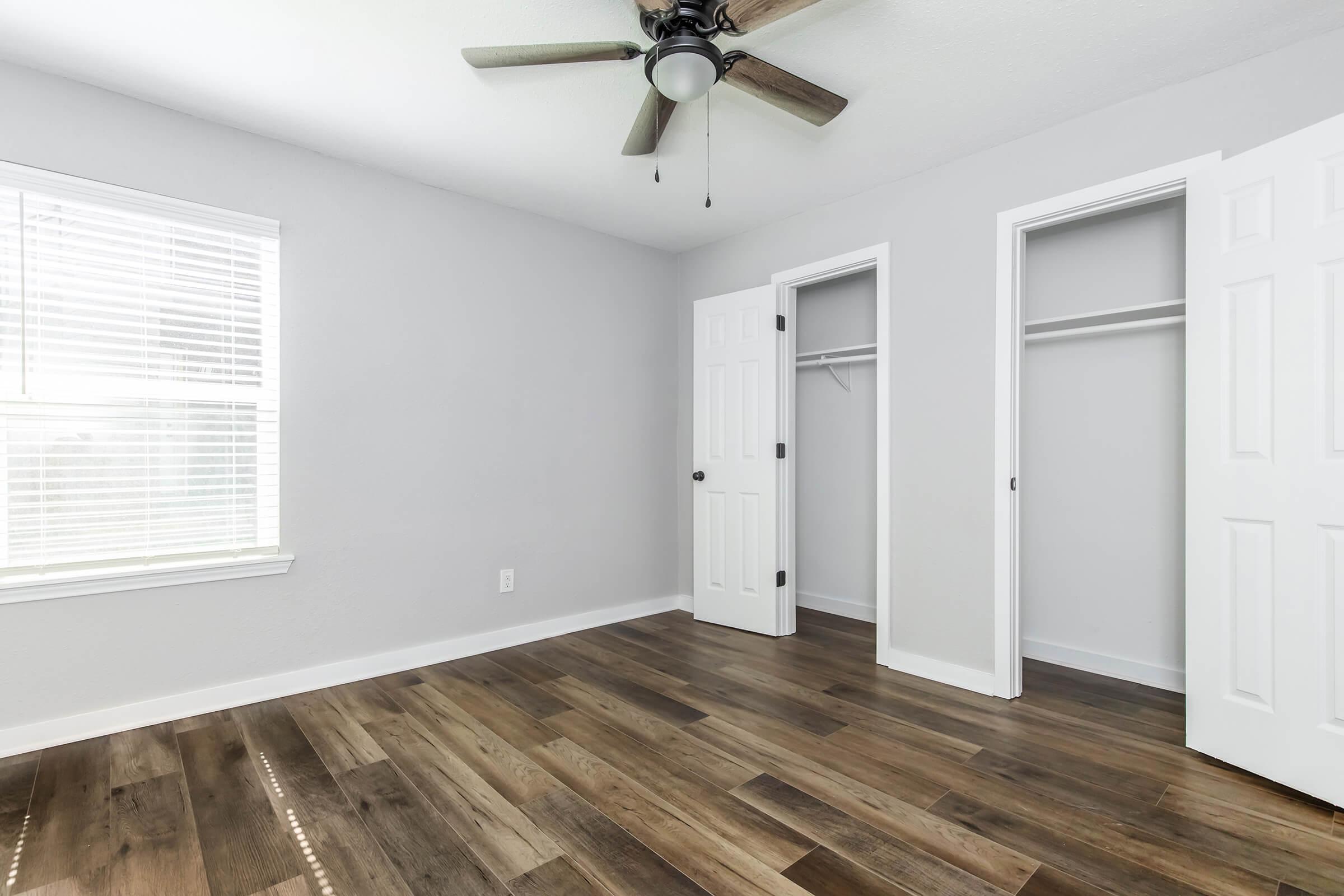 a room with a wooden floor