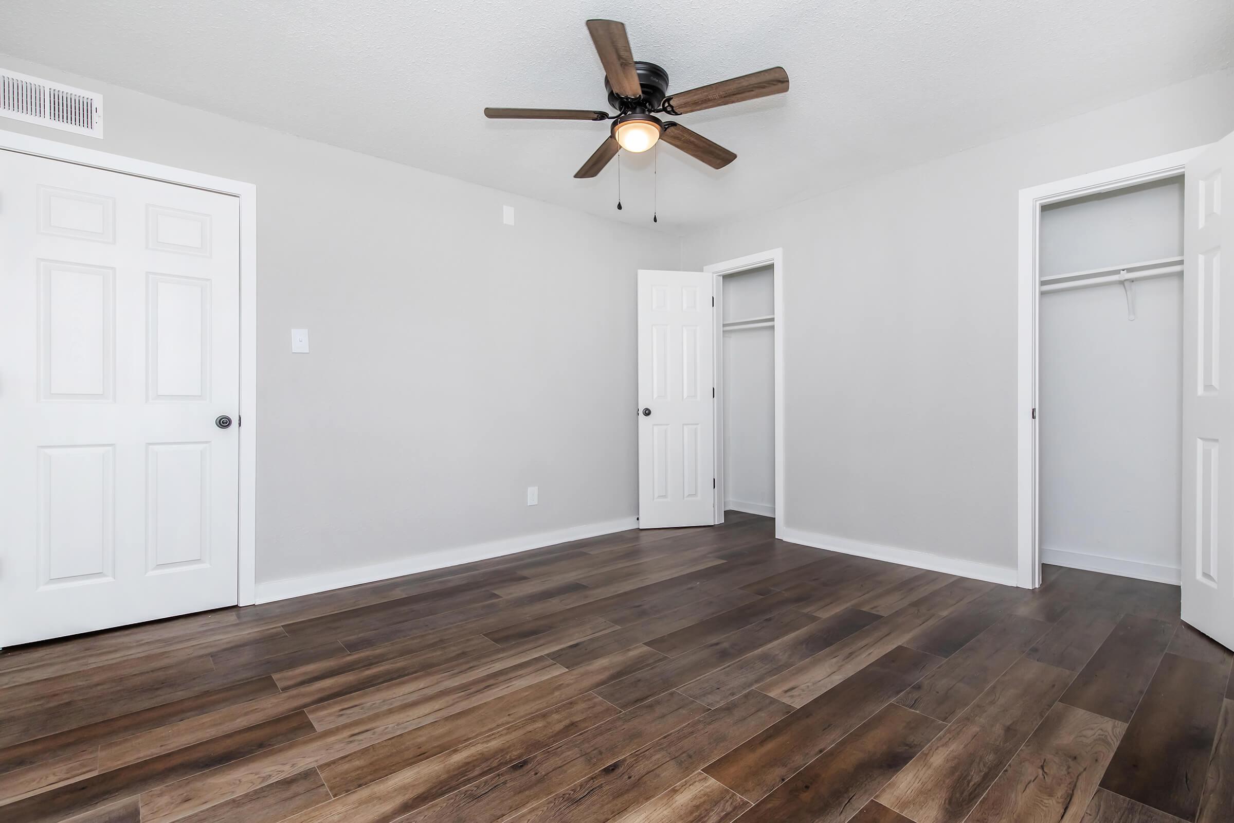 a room with a wooden floor