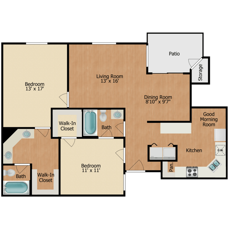Floor plan image of Hickory