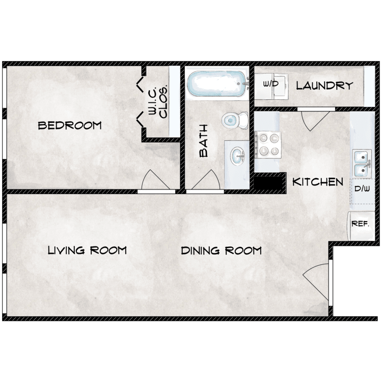 Annex 1 Bed floor plan image