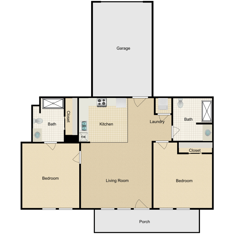 Floor plan image of Plan A - Attached Garage