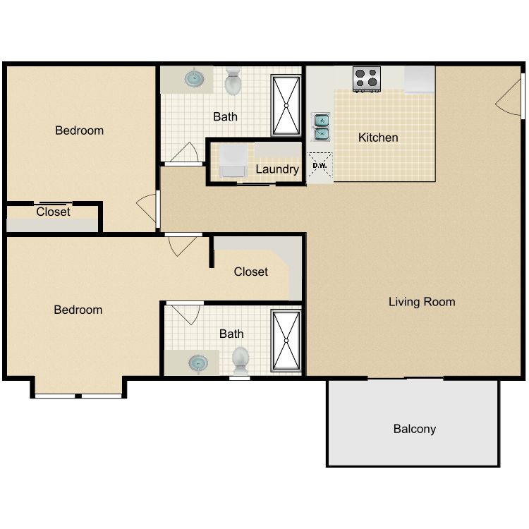 Floor plan image of Plan B - Detached Garage