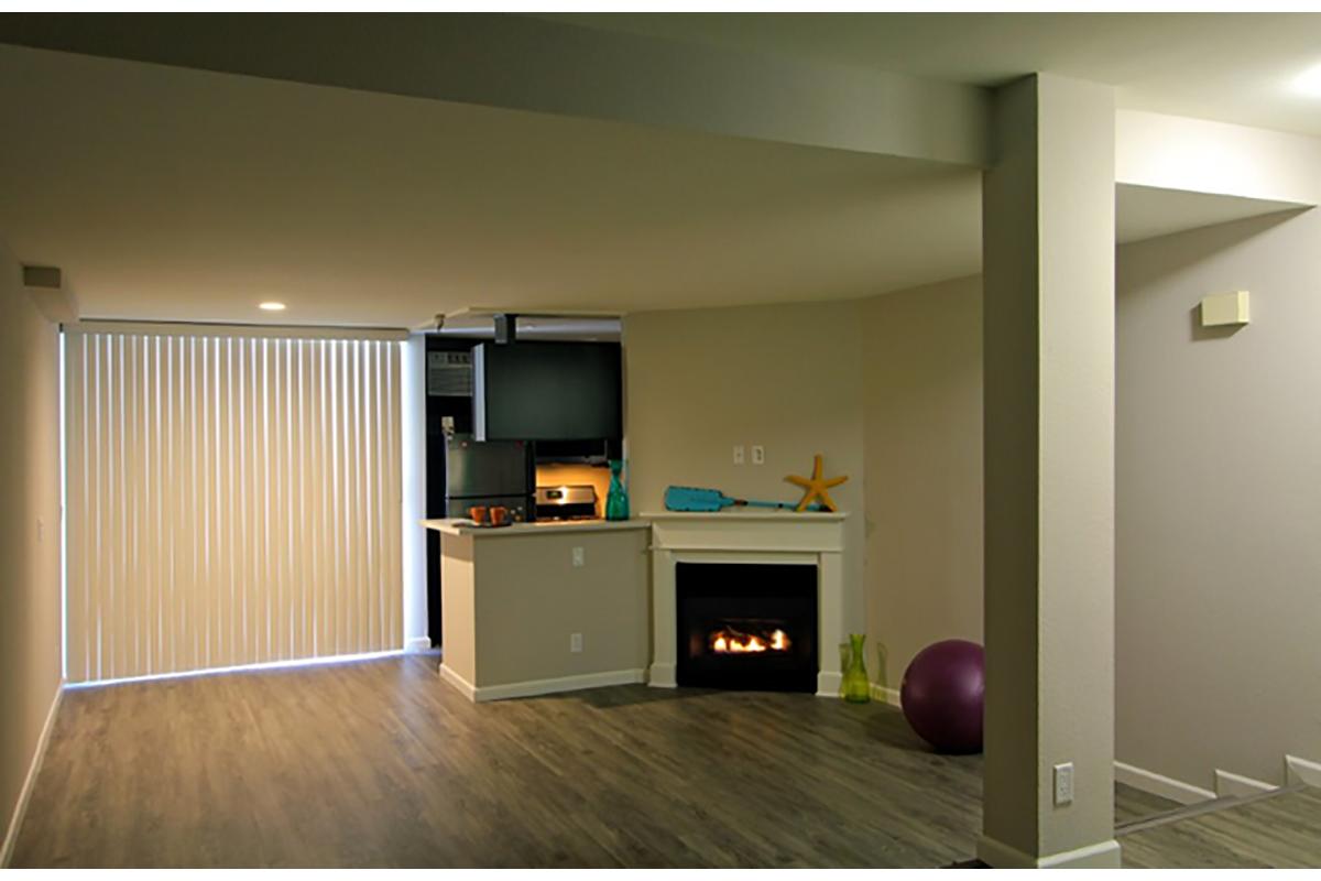 a flat screen tv sitting in a room