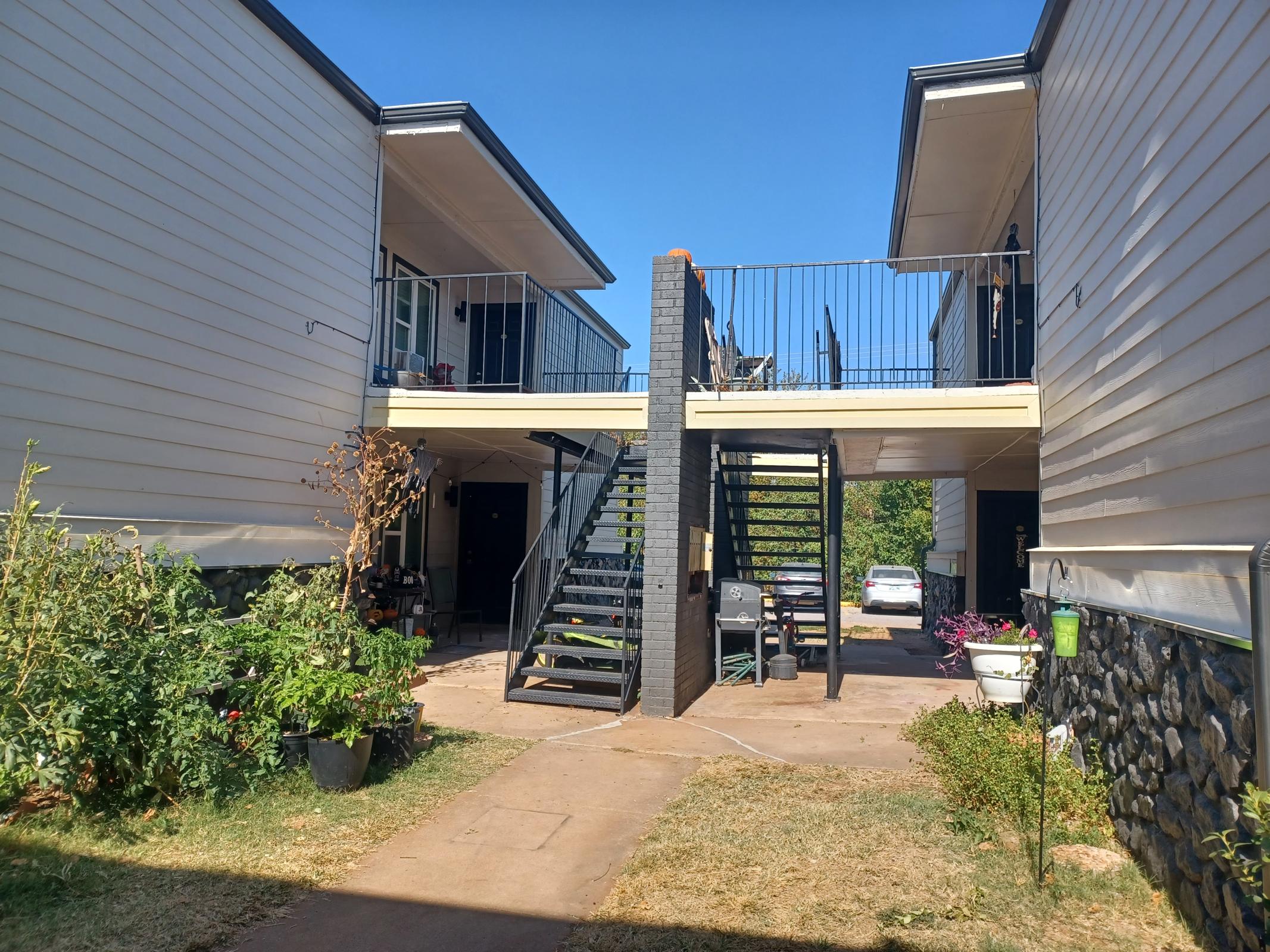 Apartments with patios and balconies