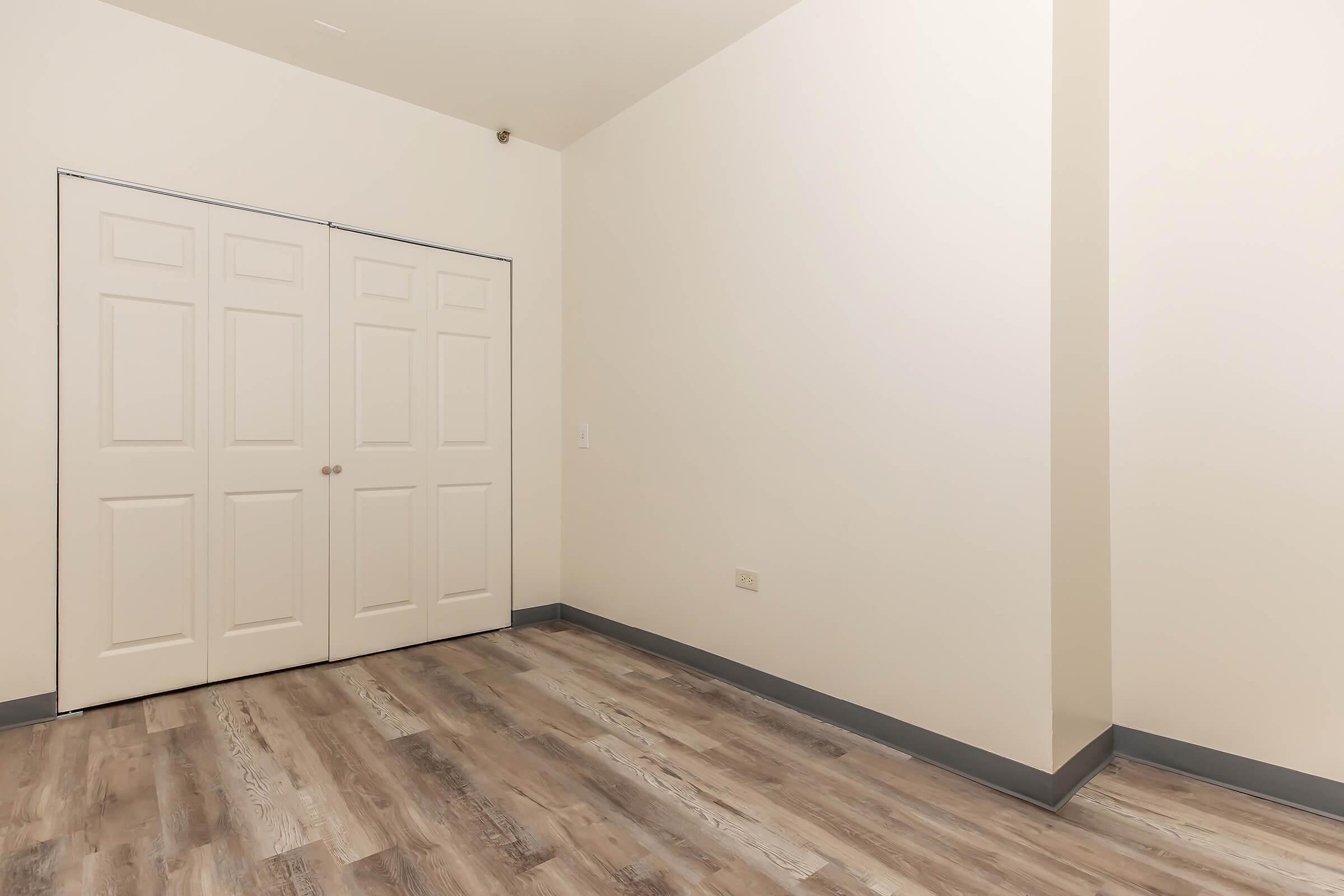 a room with a wooden floor