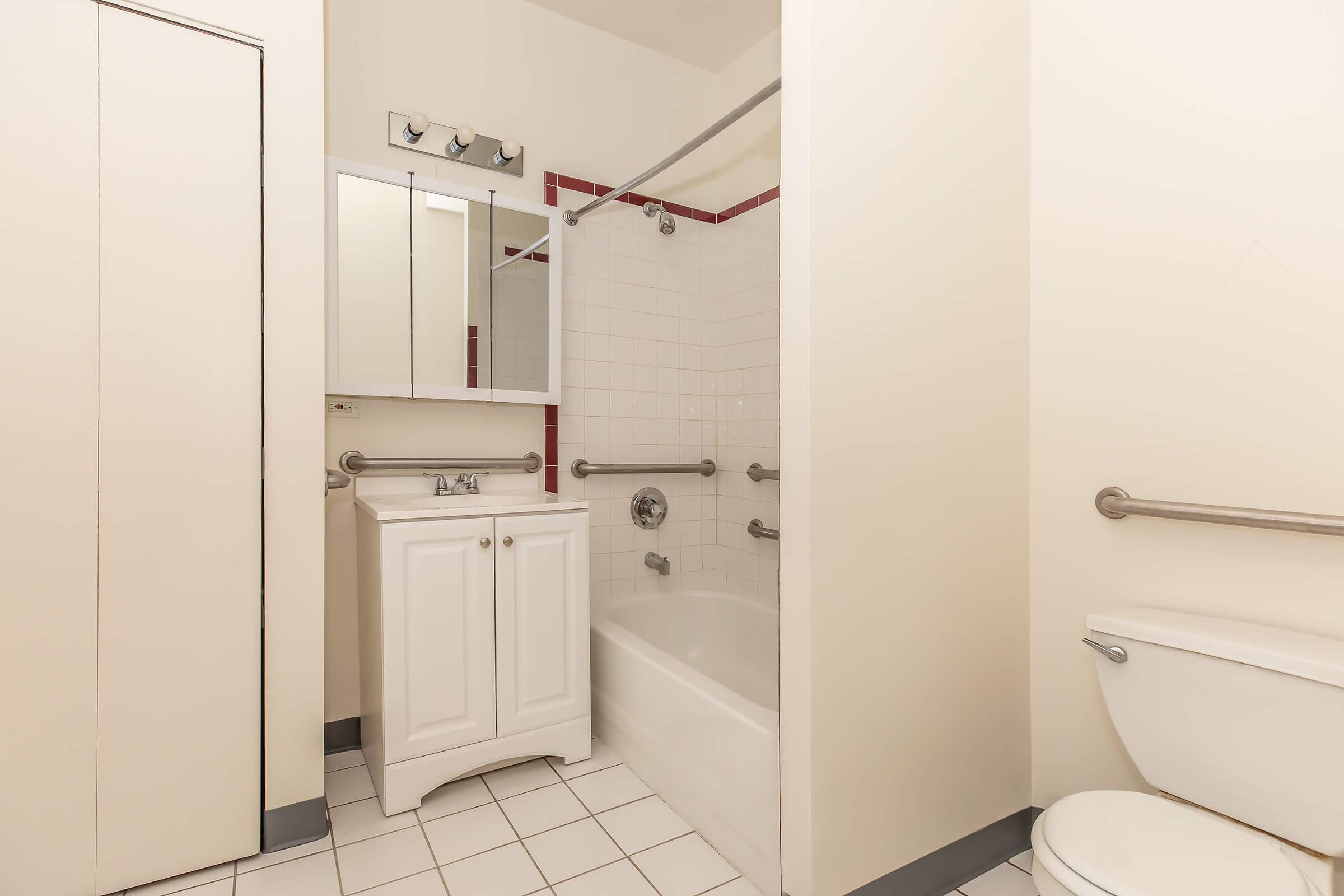 a close up of a shower in a small room