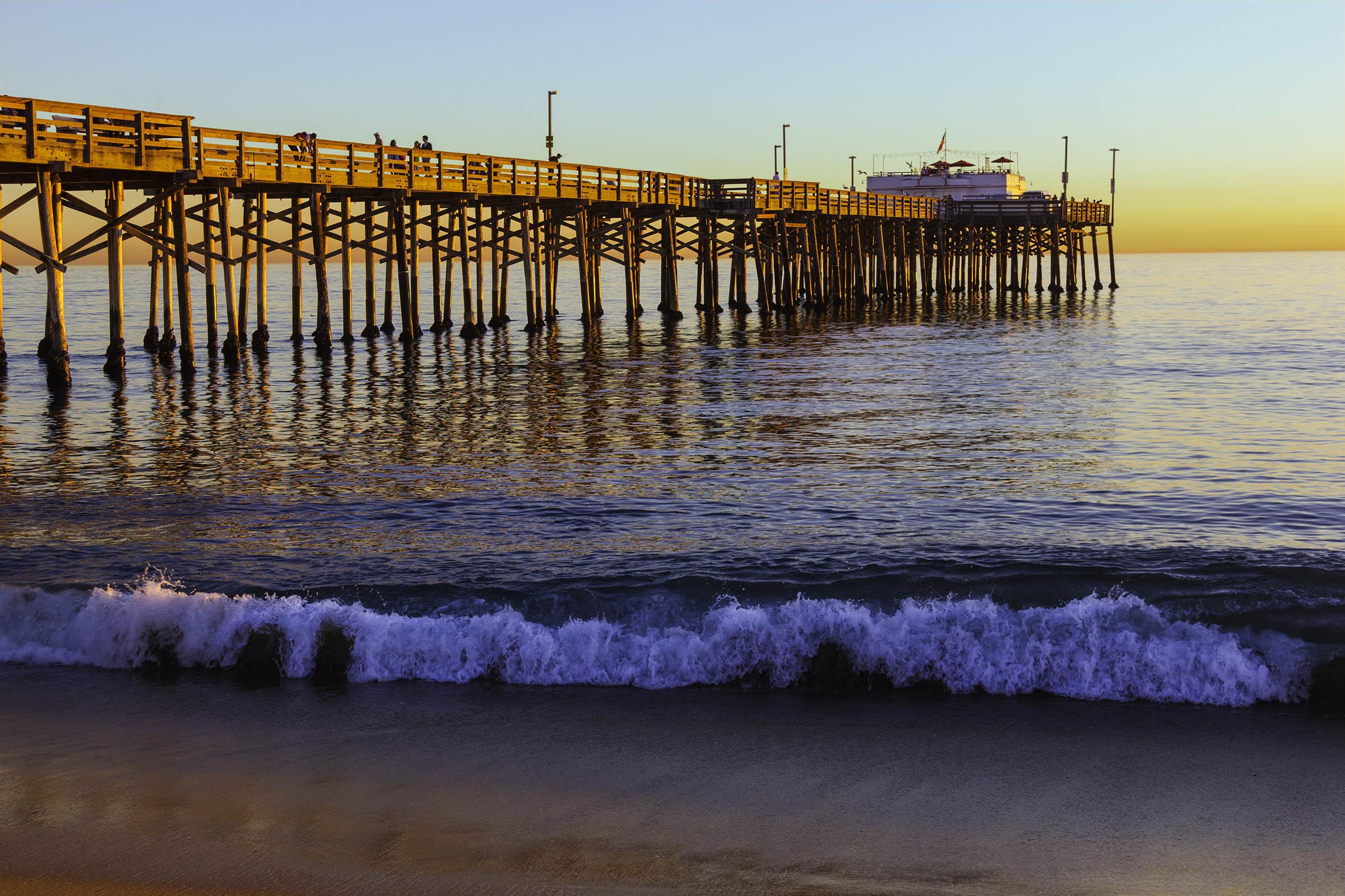 a long bridge over a body of water