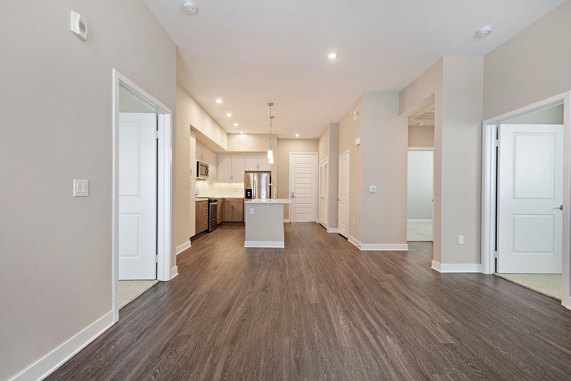 Living room with wooden floors