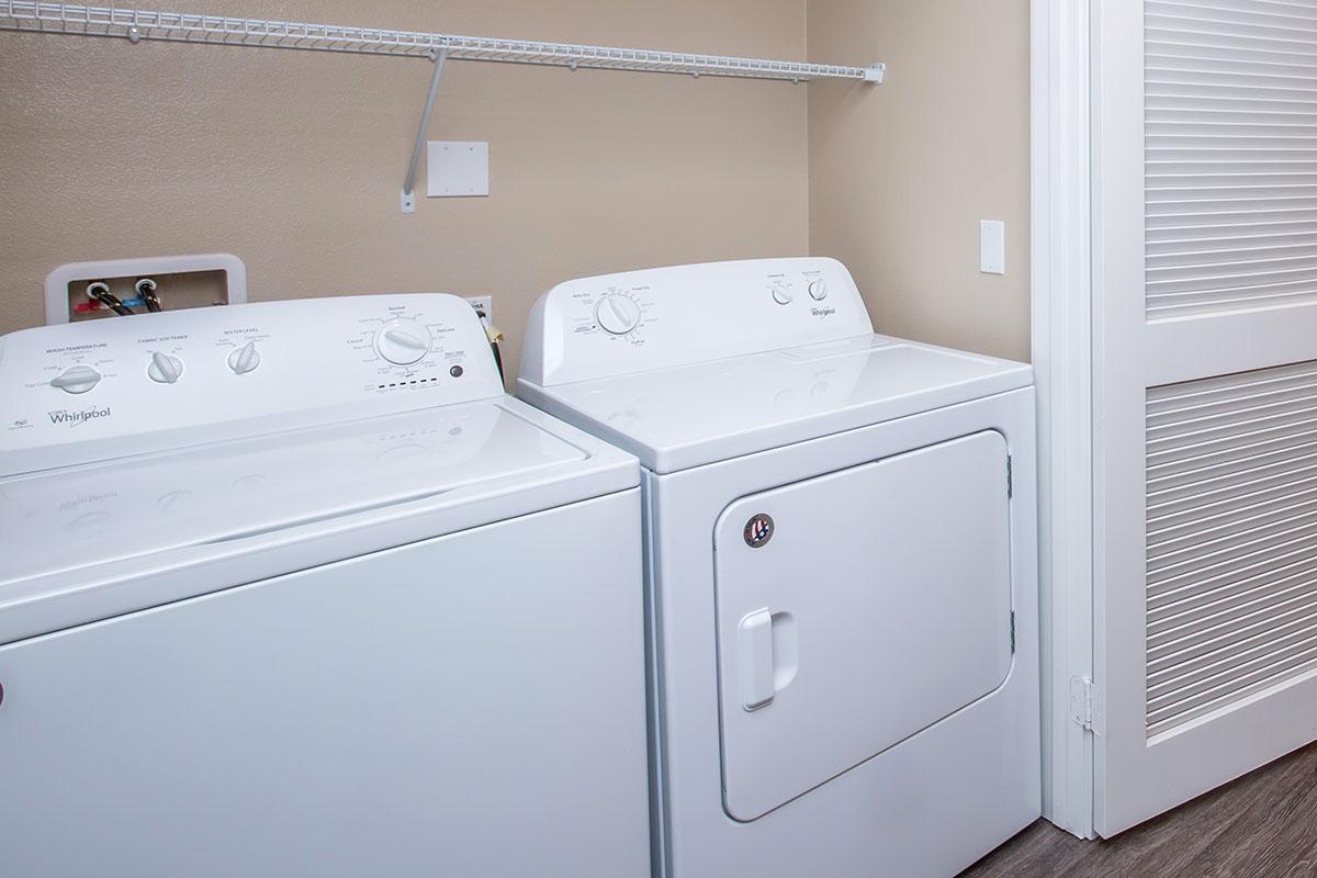 Washer and dryer in laundry closet