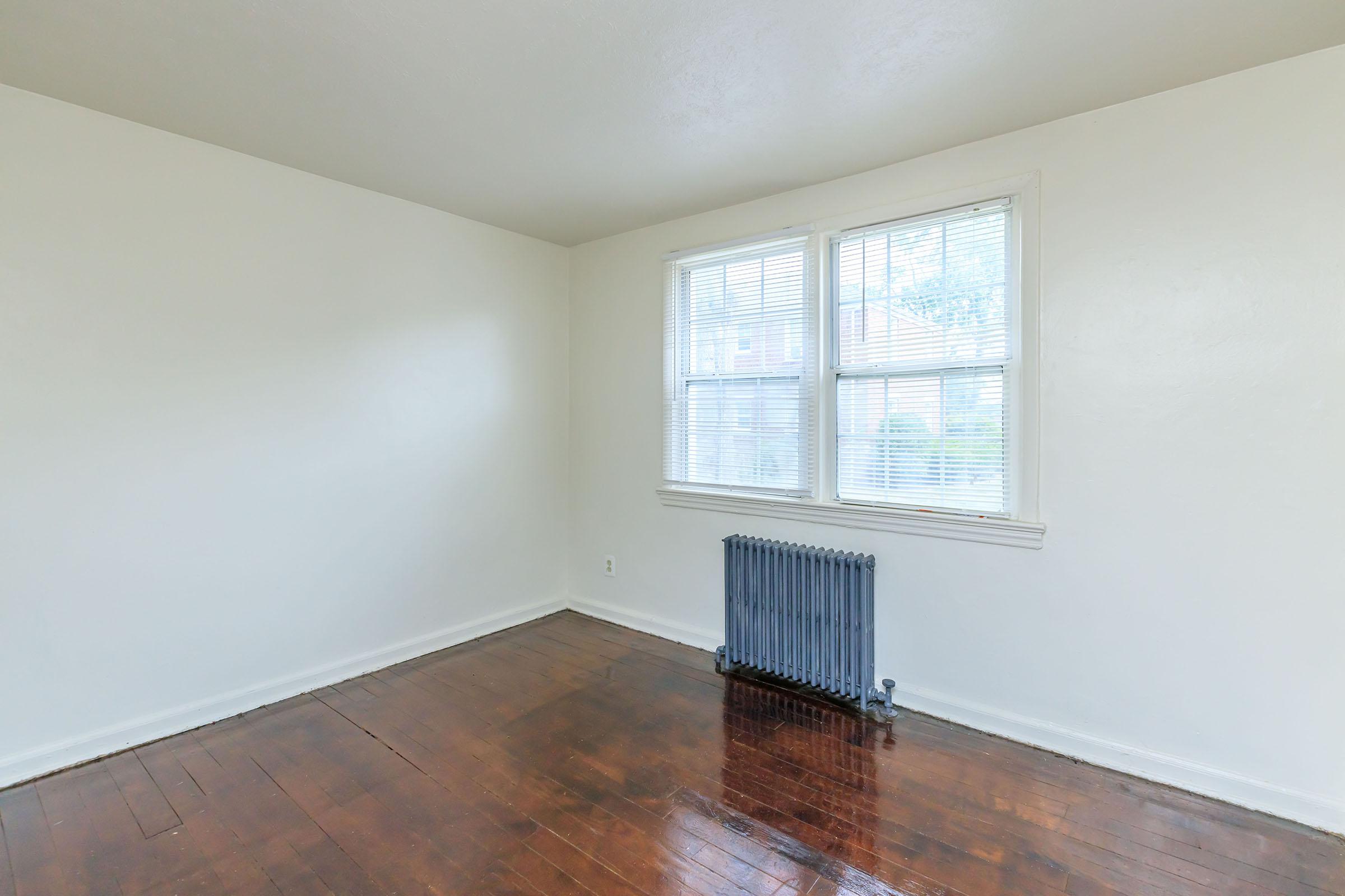 a room with a wood floor