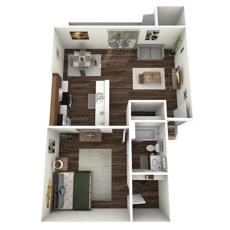 Floor plan image of Westchester 1x1 SW