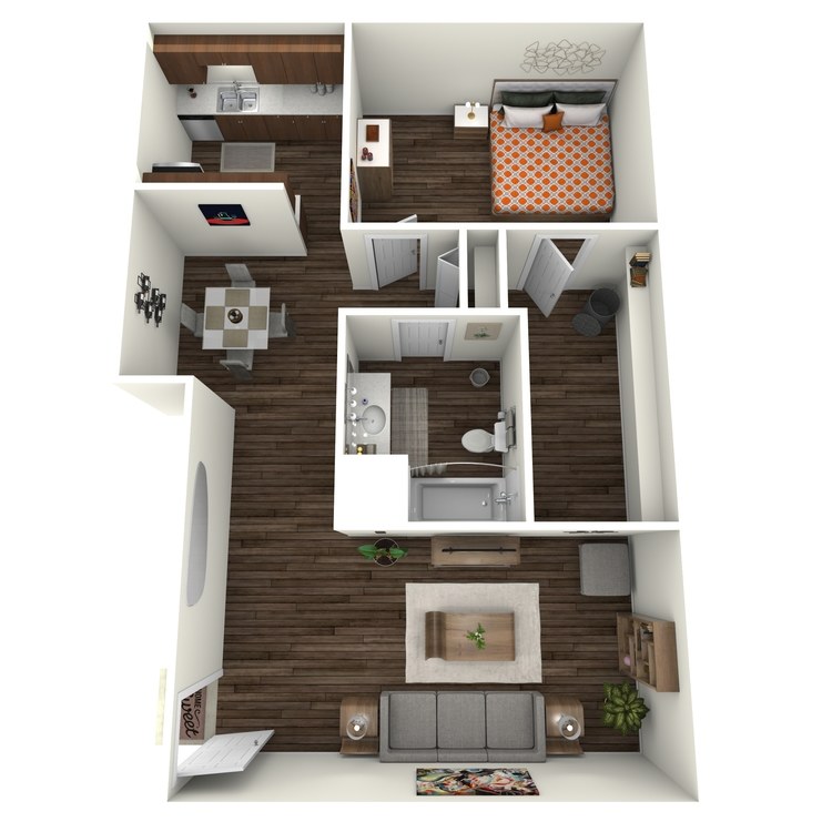 Floor plan image of Cumberland 1x1 LC
