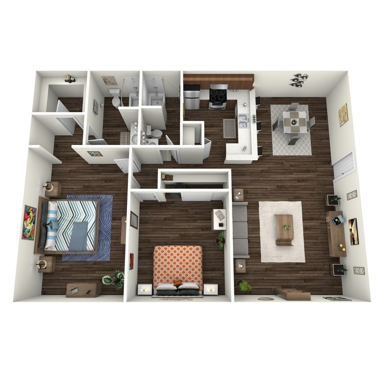 Floor plan image of Villas 2x2 V