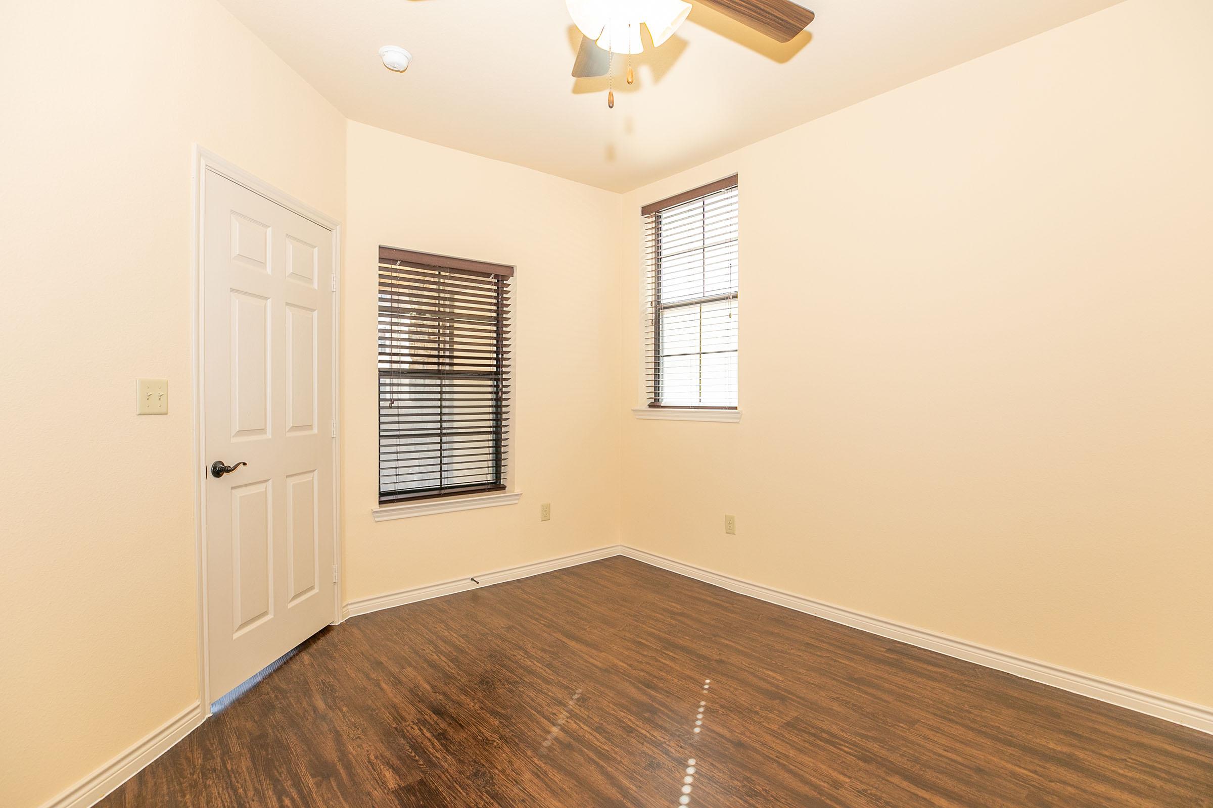 a room with a wooden floor