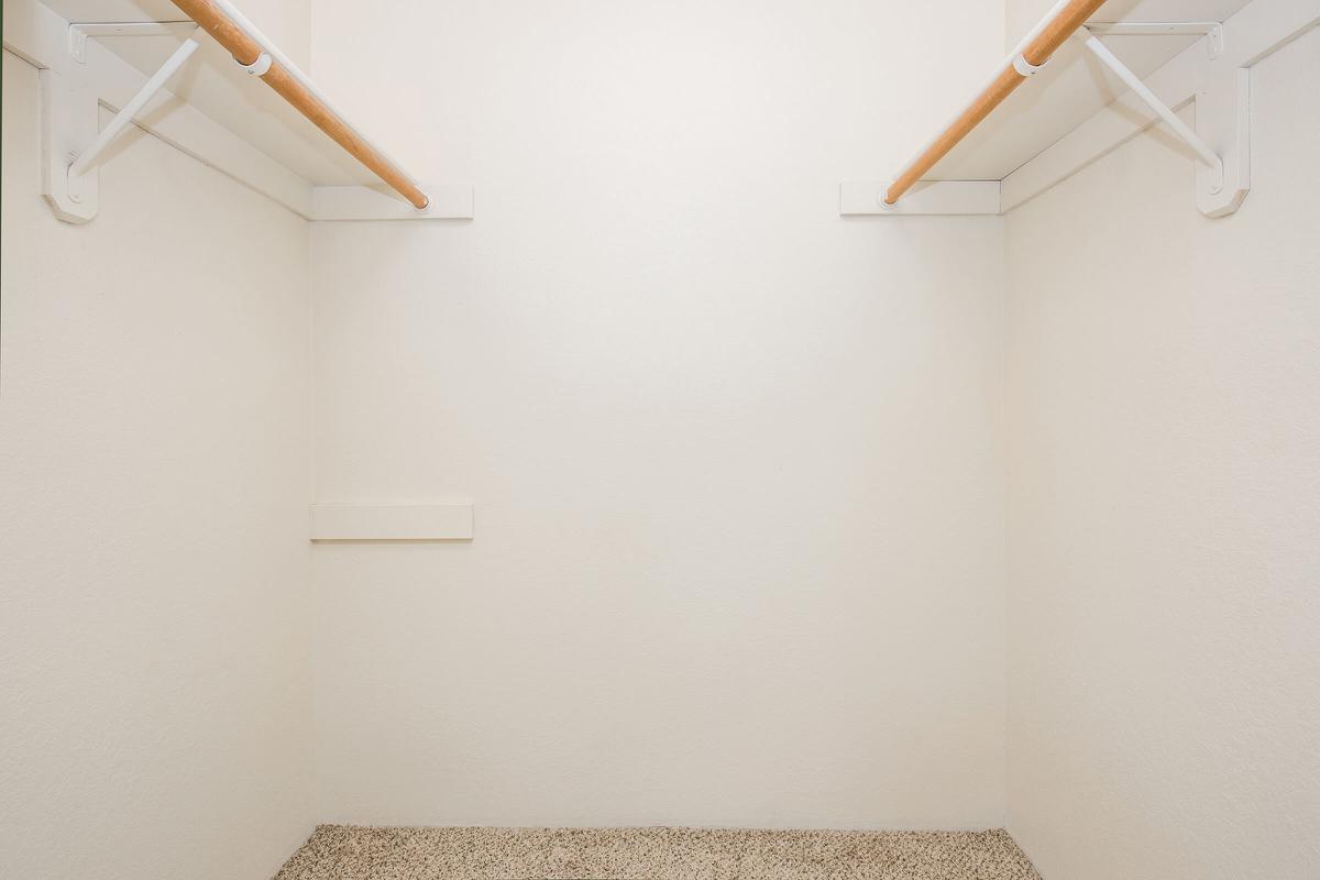 a room with white walls