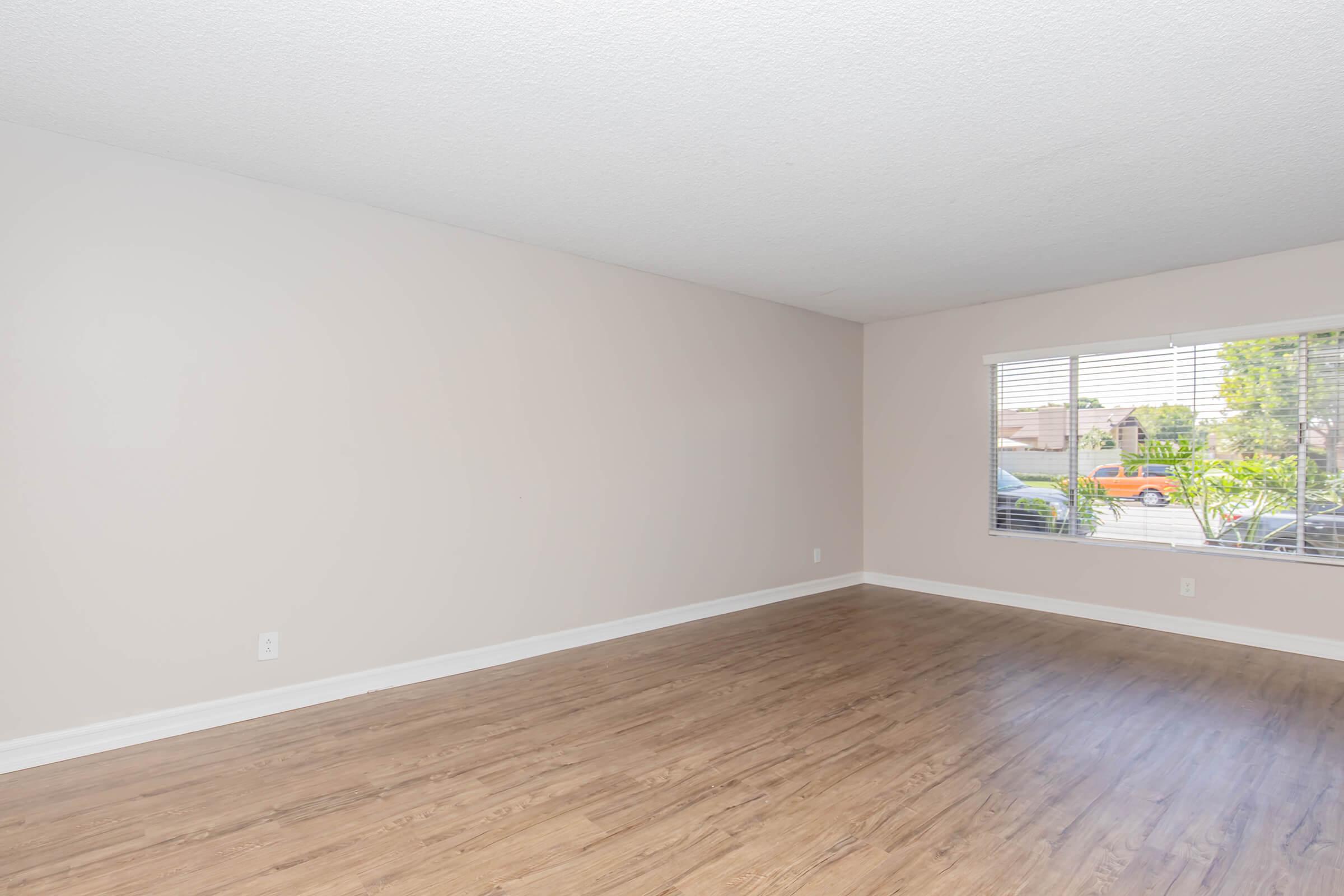 a room with a wood floor