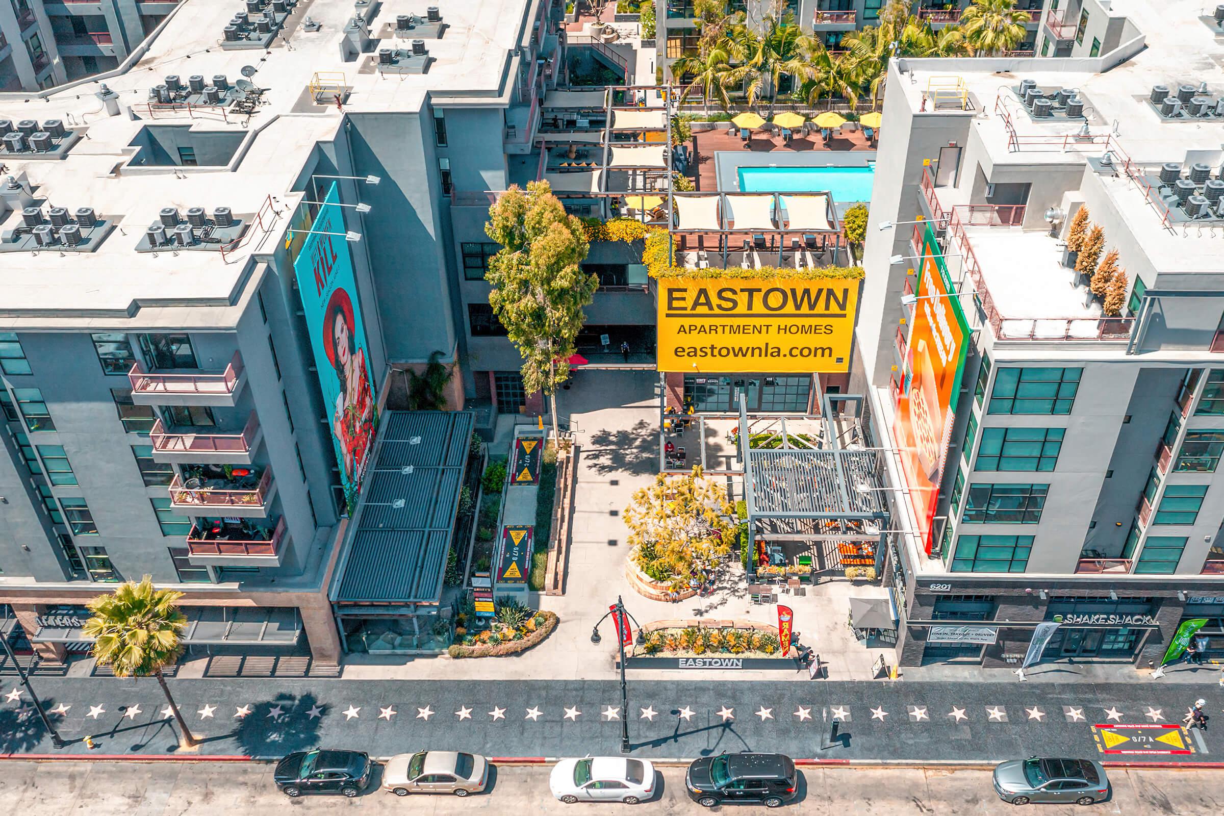 Eastown Apartments from above