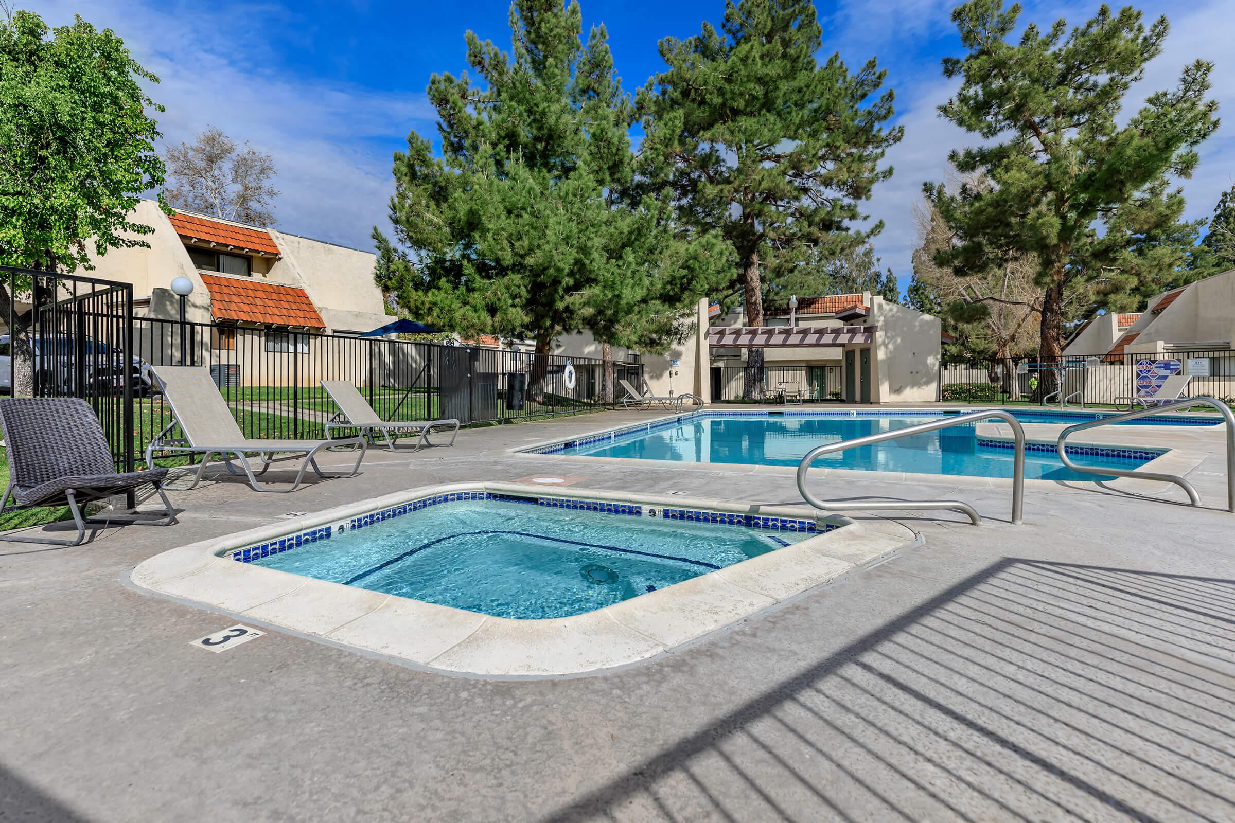 the spa and community pool