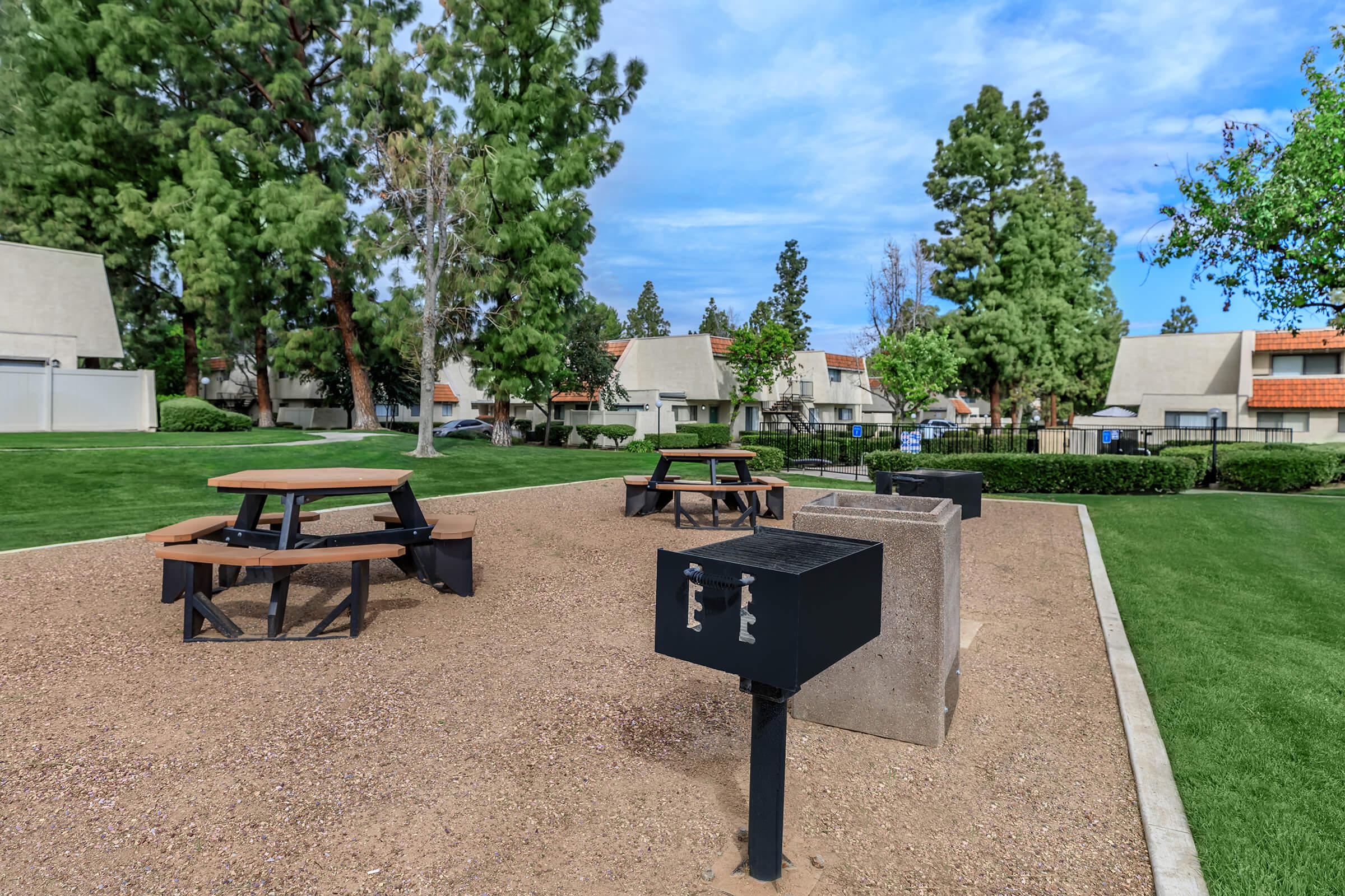 barbecues with picnic tables