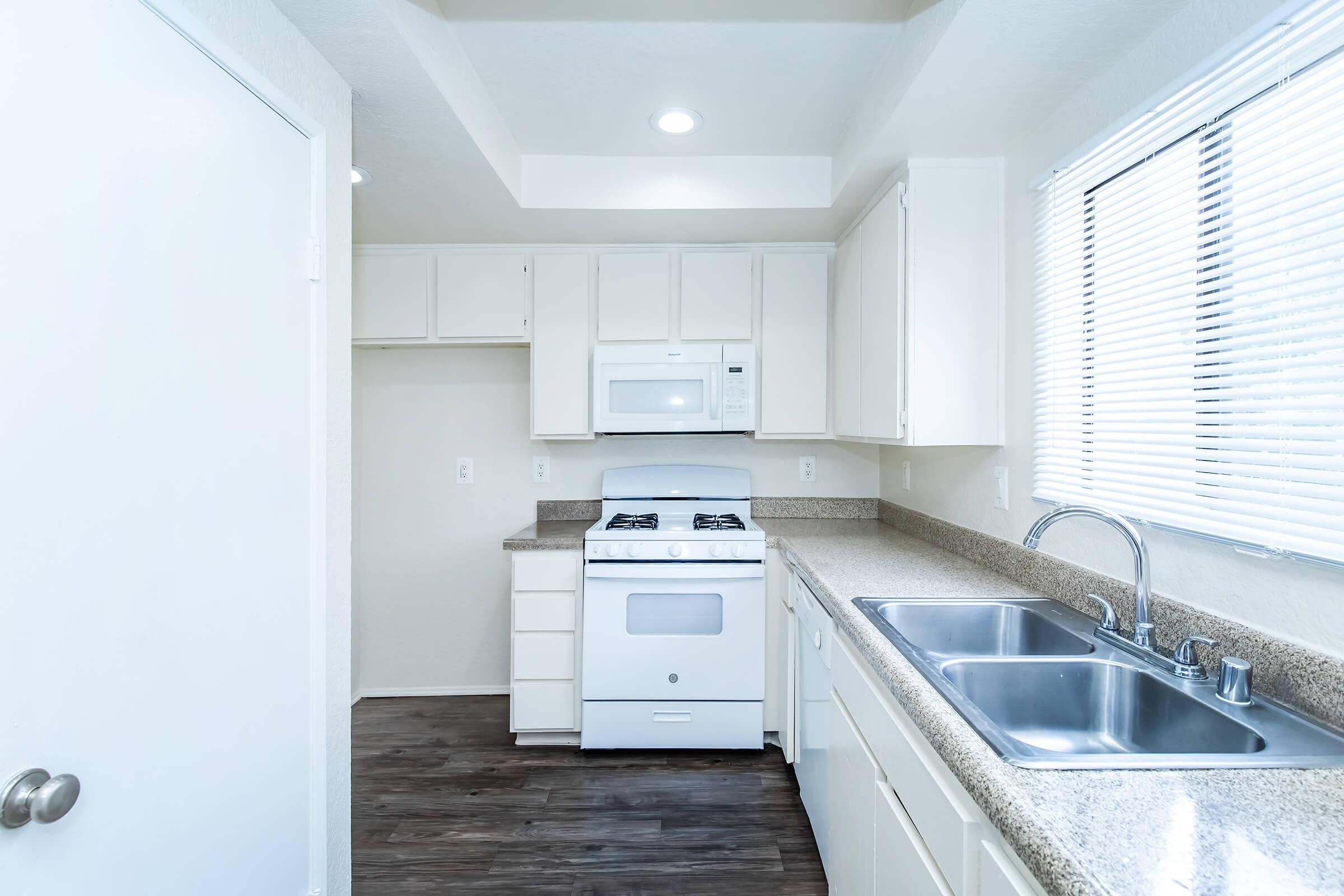 kitchen with white appliances