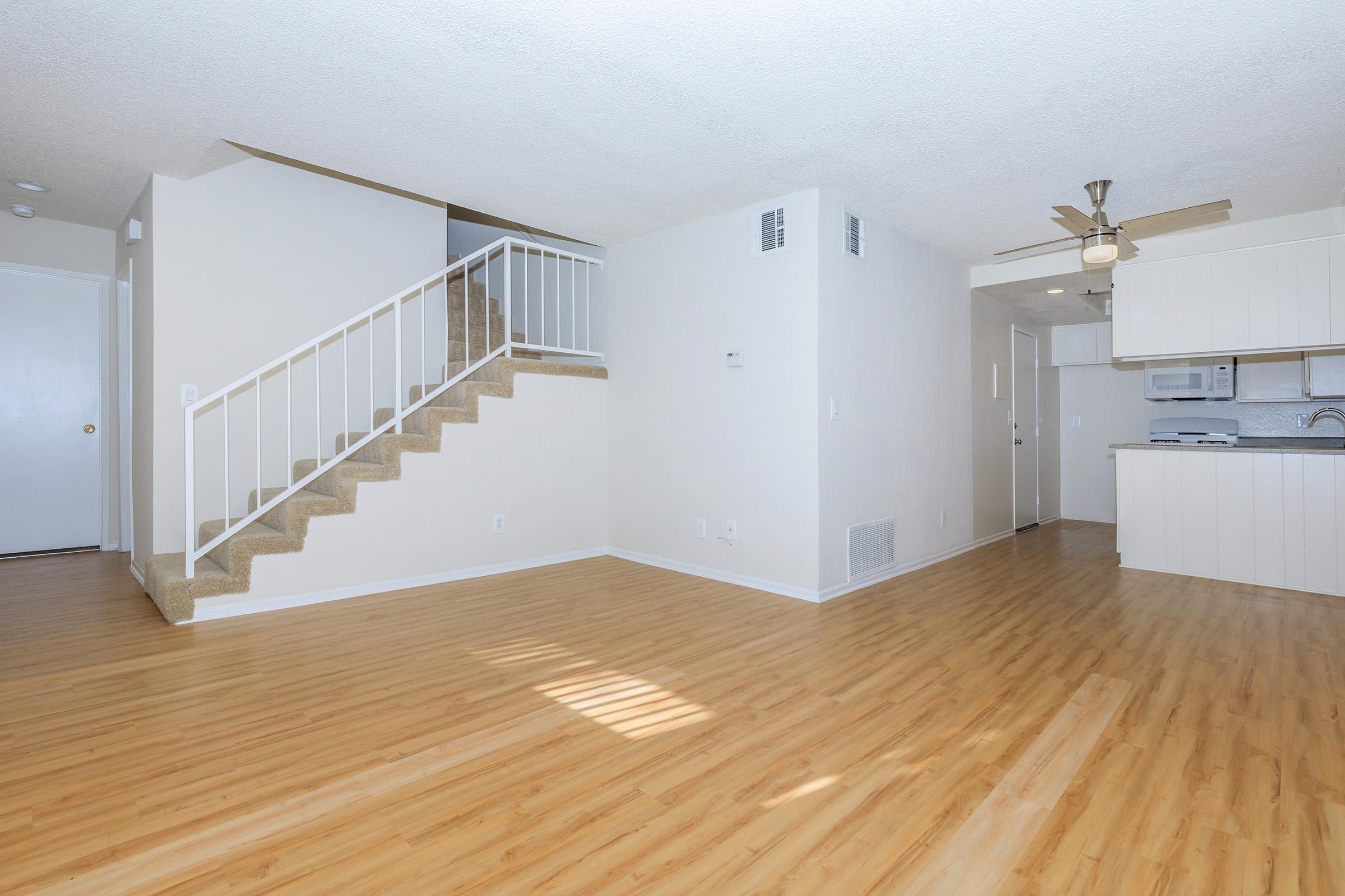 vacant apartment with stairs