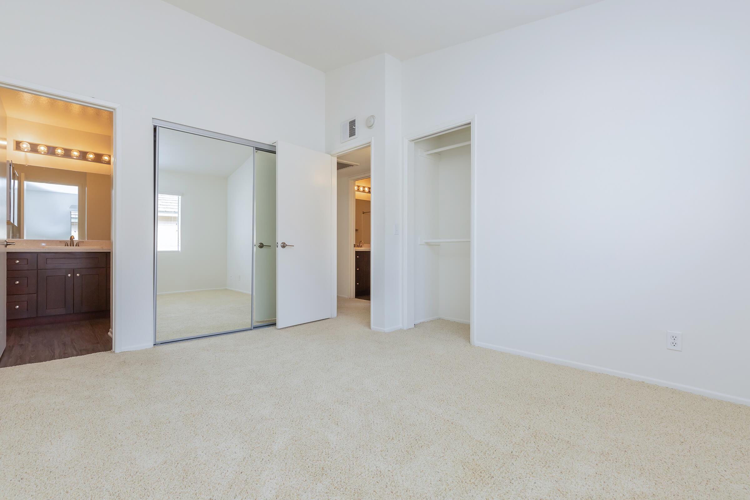 Master bedroom with attached bathroom