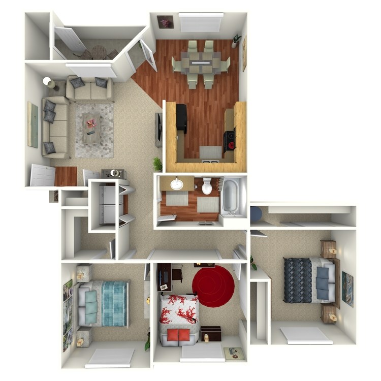 Floor plan image of 3 Bed 1 Bath